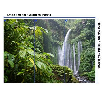 wandmotiv24 Fototapete Dschungelwasserfall, glatt, Wandtapete, Motivtapete, matt, Vliestapete