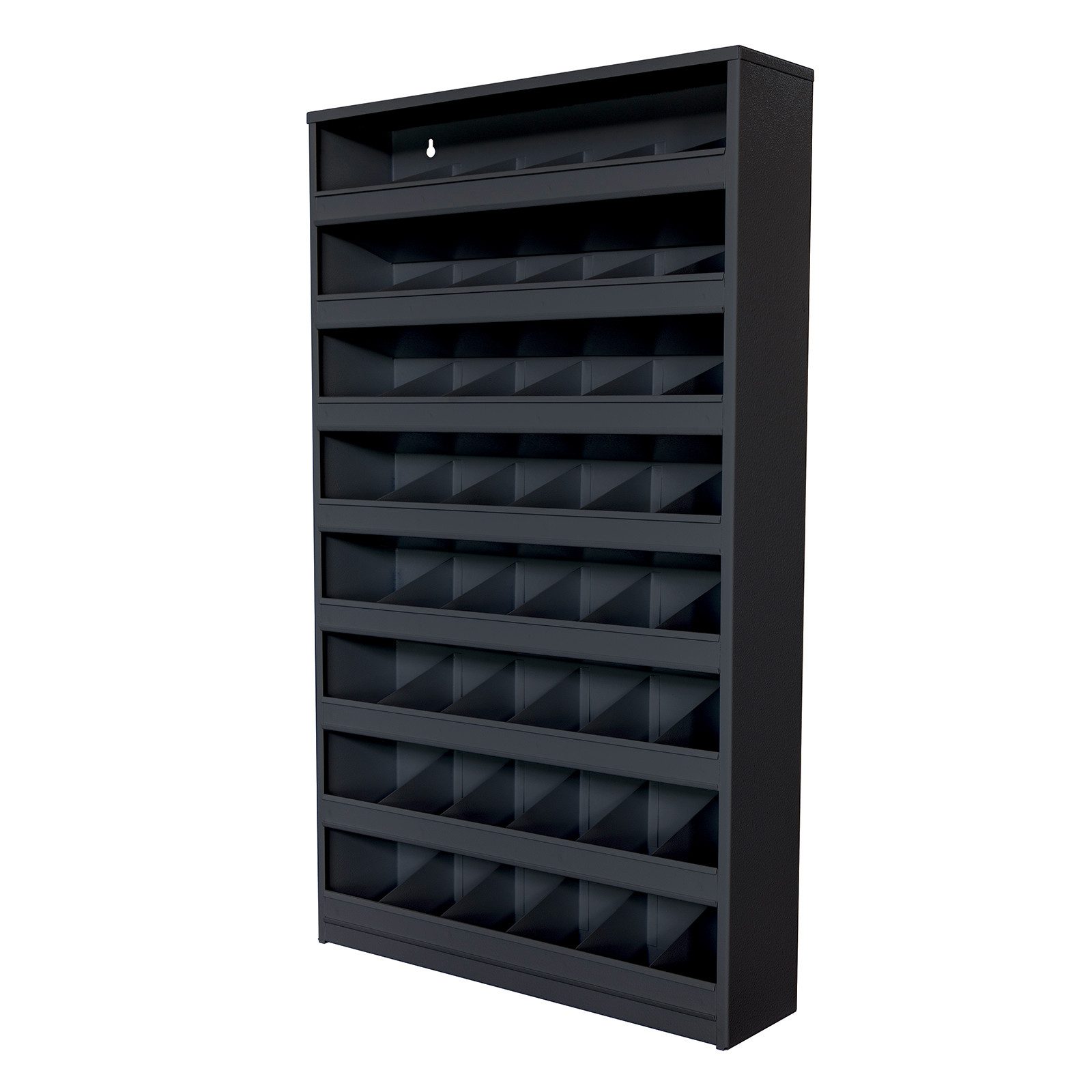 PROREGAL® Kleinteilemagazin Schüttenregal mit 48 Fächer zur Wandbefestigung, Grau