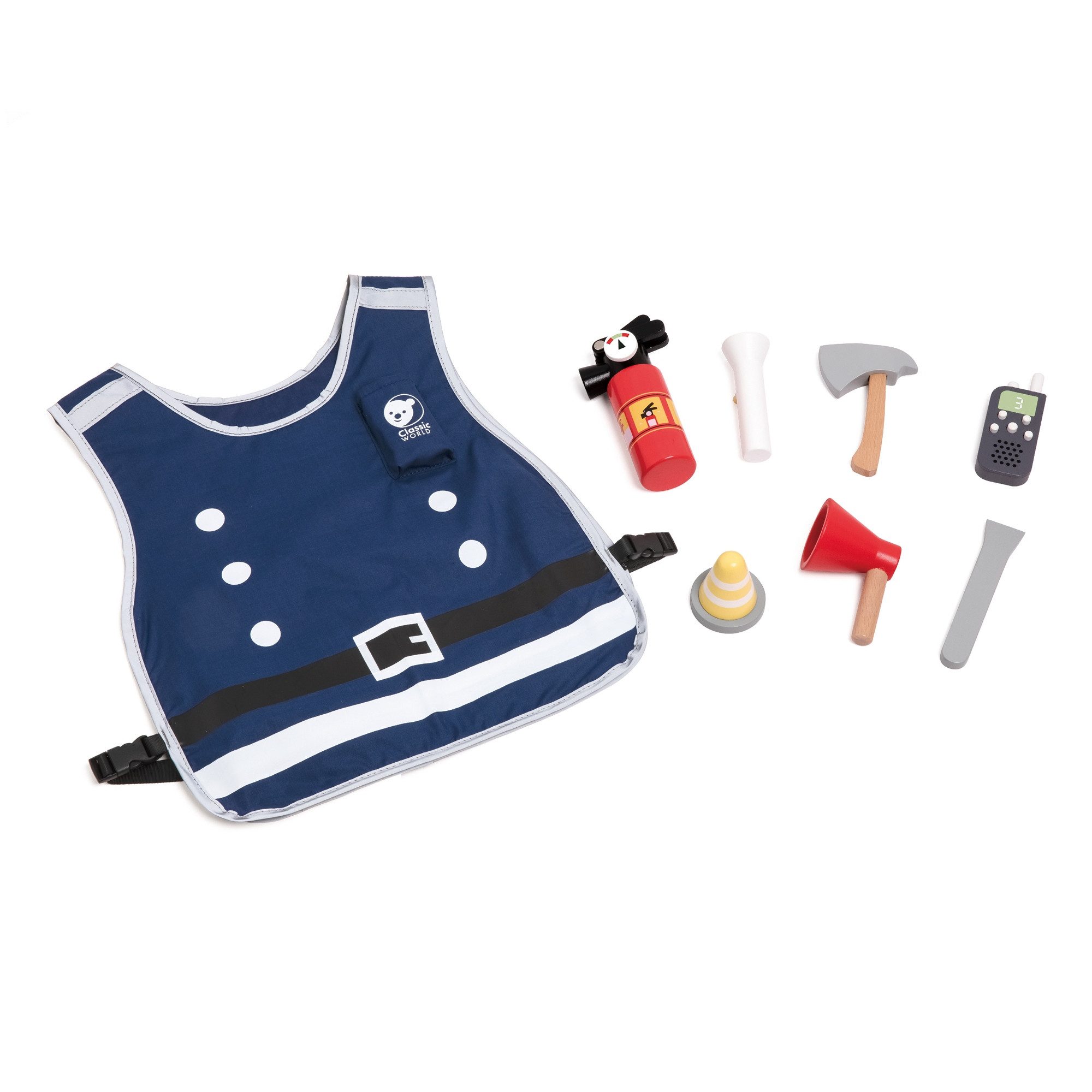 Classic World Spielzeug-Feuerwehr Classic World - Feuerwehrleute-Set - 59x43x15cm - ab 3 Jahre, (8-tlg)