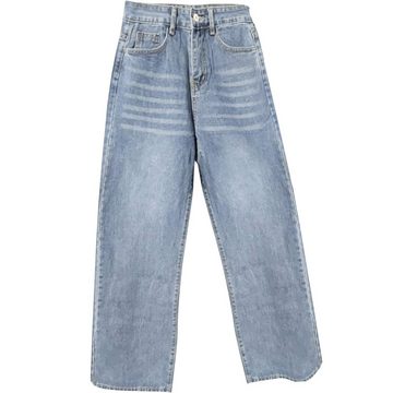KIKI Haremshose High Waist Hose für Damen Bedruckt locker weites Bein lockere Jeans