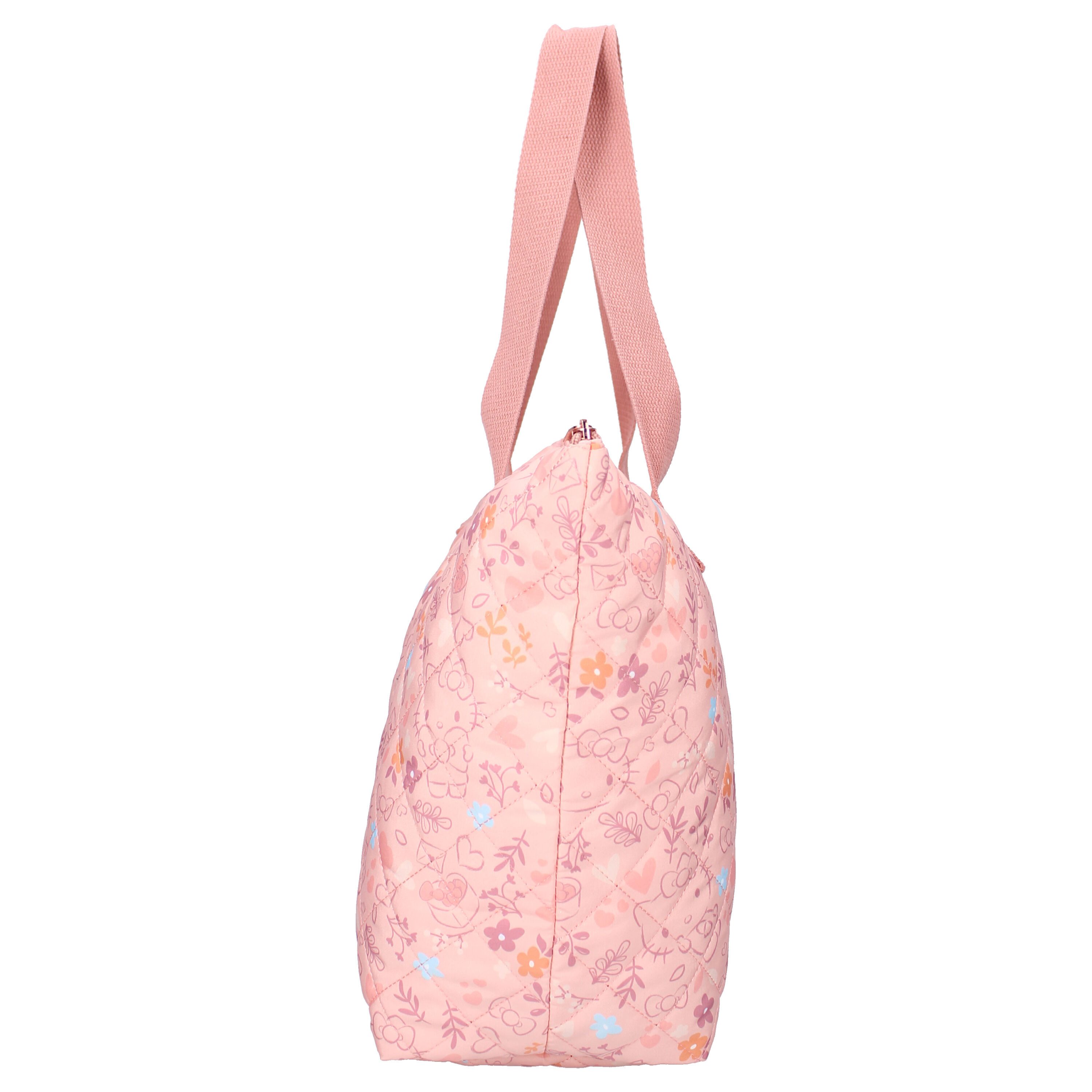 Vadobag Shopper Trendige Soft-Shopper aus der Kollektion 'Famous Floral', Wahlweise rosa Hello Kitty Shopper ODER blauer Stich Shopper