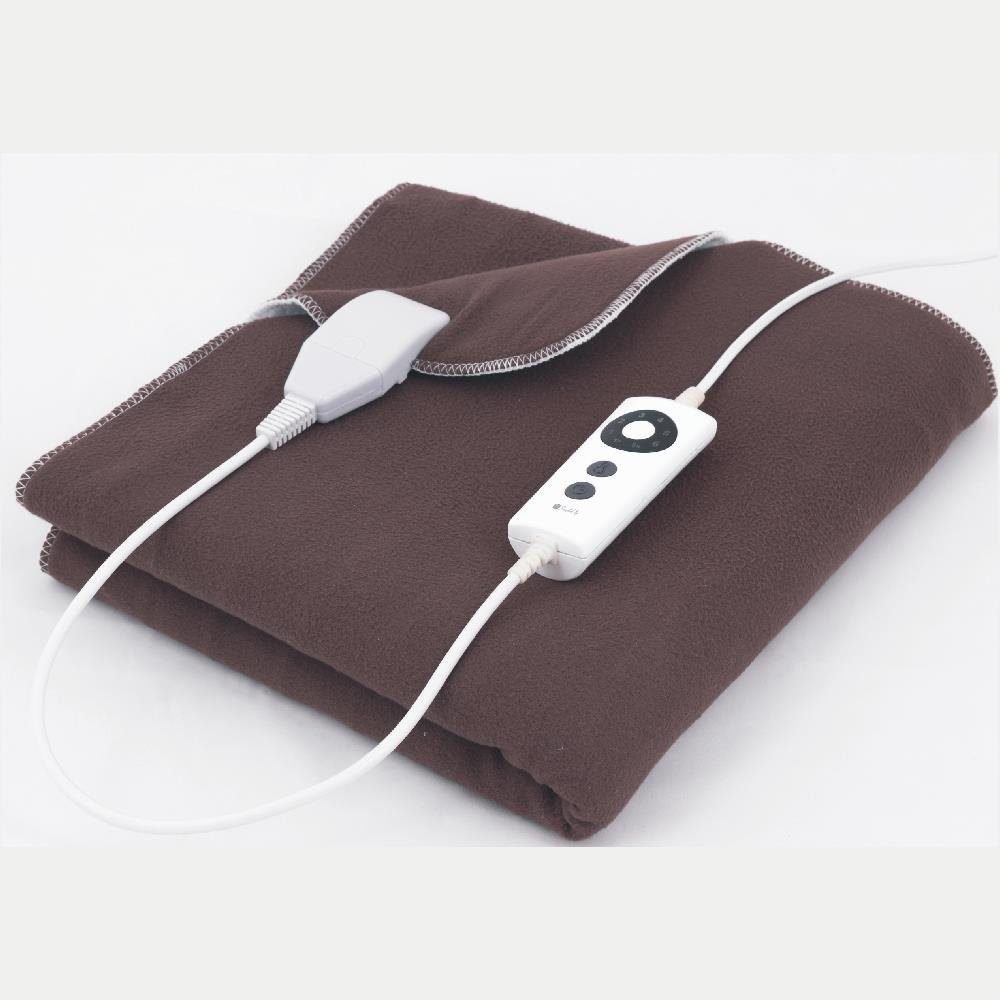 Domo Elektro Heizdecke DO605ED, 1-tlg., waschbar, 6 Heizstufen, baun / weiß