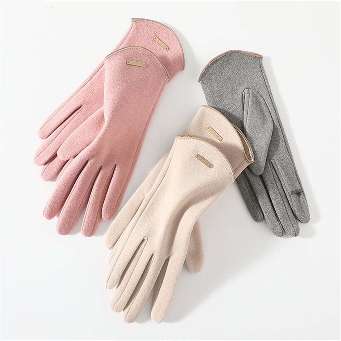 Winter Women's Screen Fleecehandschuhe Gloves,Reiten Padded Touch Warme Kaffee Handschuhe DÖRÖY