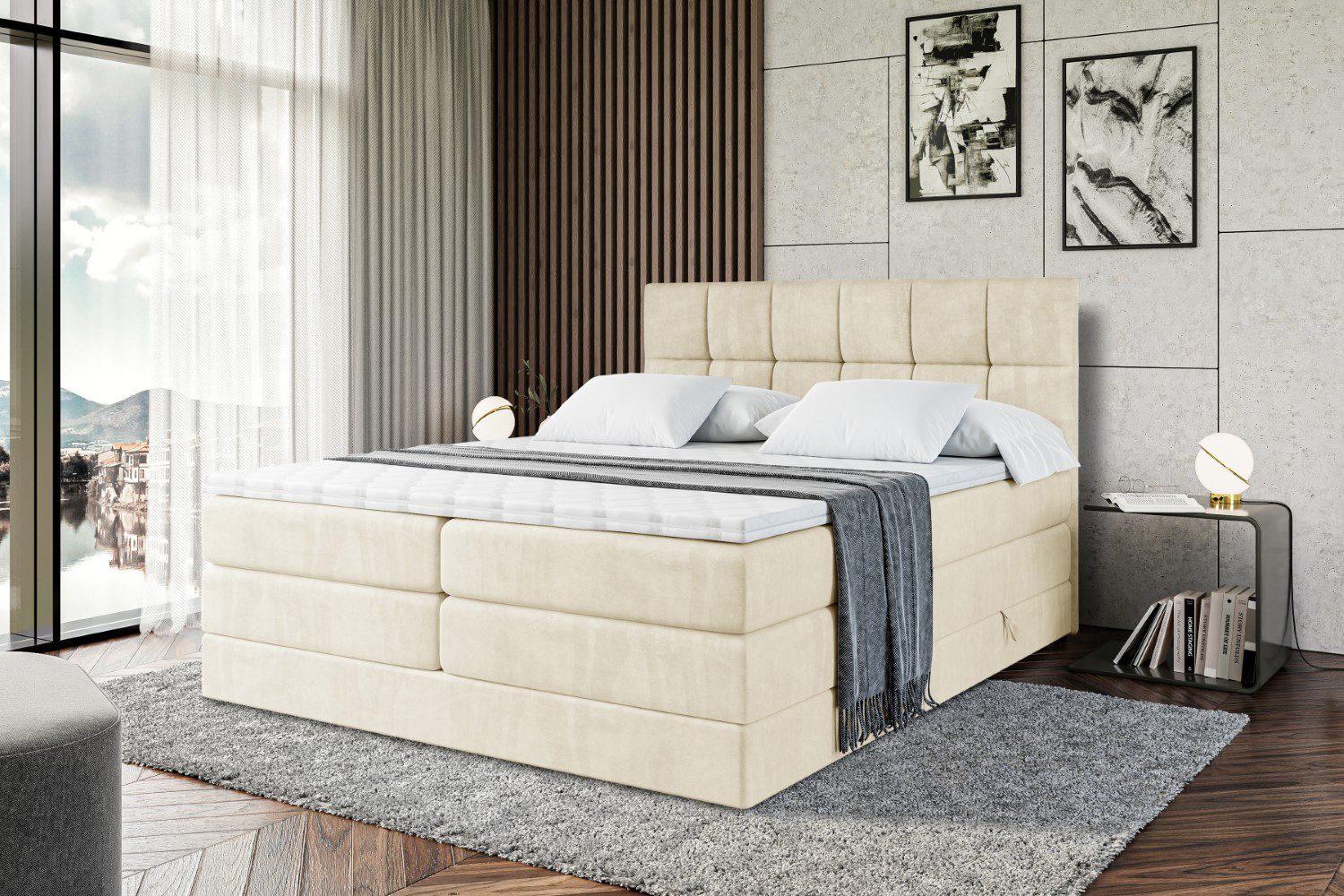 ALTDECOR Boxspringbett RICAR KING (mit Matratze günstig online kaufen