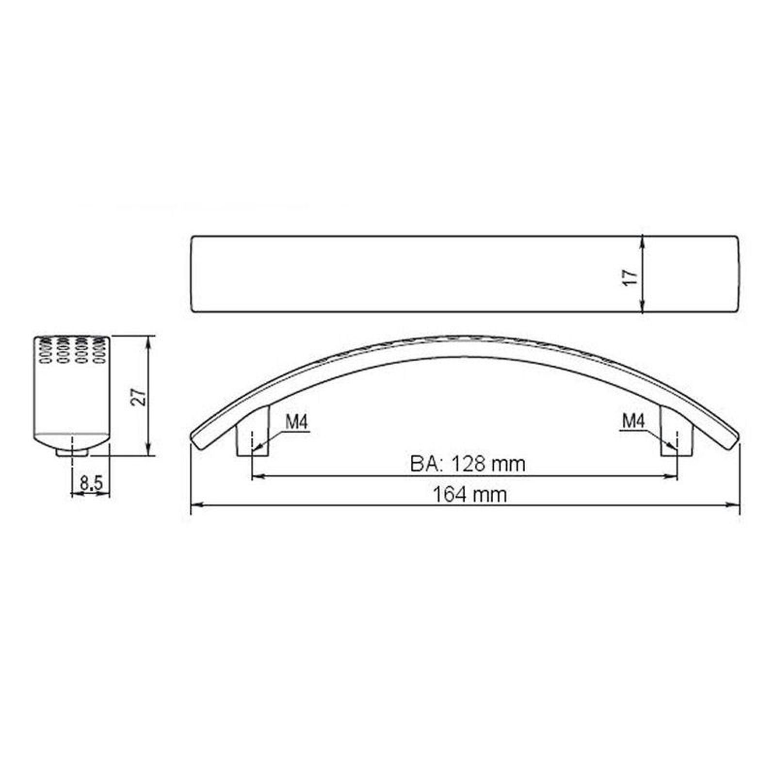 SO-TECH® Möbelknopf HE03 mit Lochprägung - incl. Schrauben, Lochabstand 128 mm Messingoptik - inkl. Schrauben – Bild 3 von 4