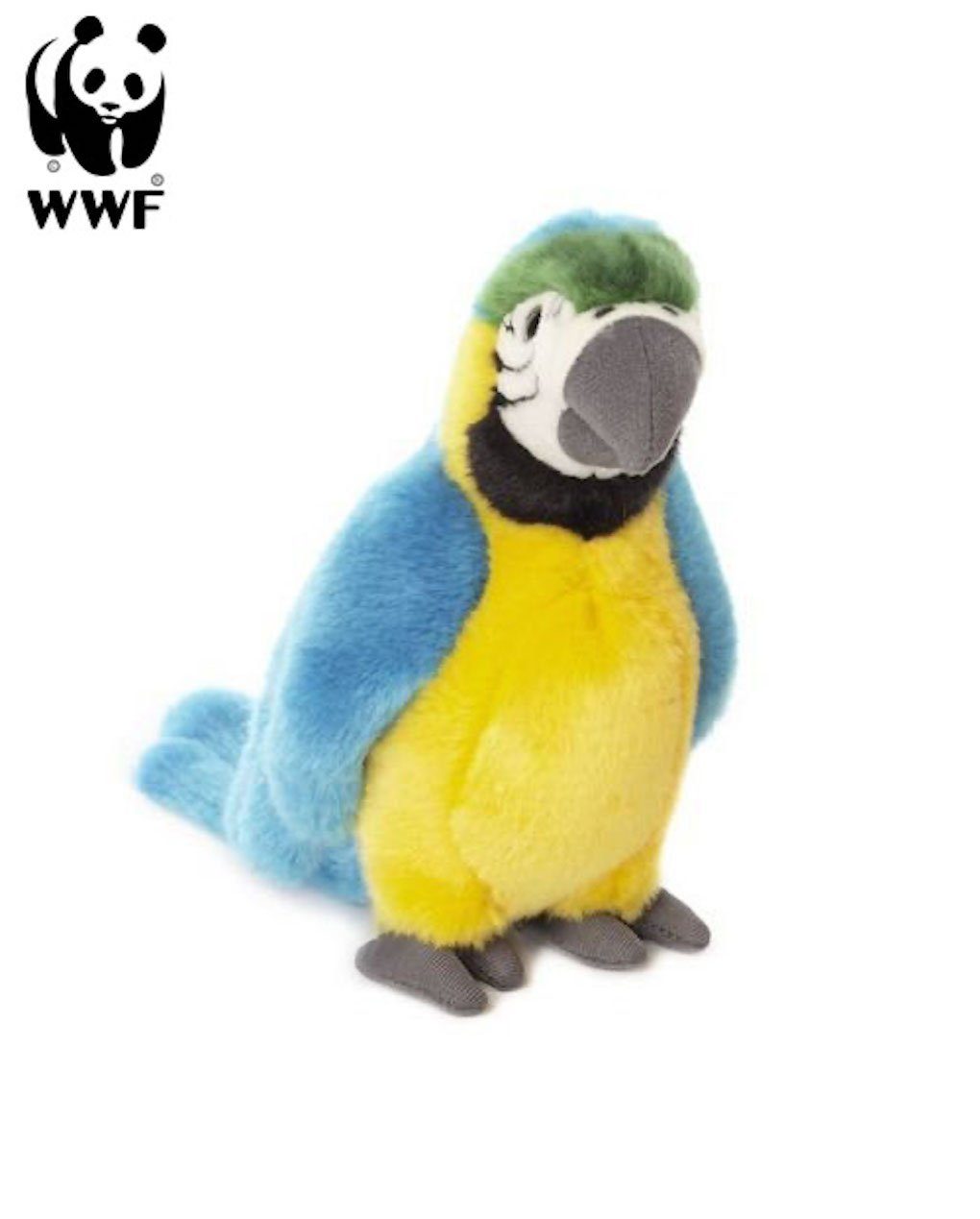 WWF Kuscheltier Plüschtier Gelbbrustara Papagei (18cm), stehend