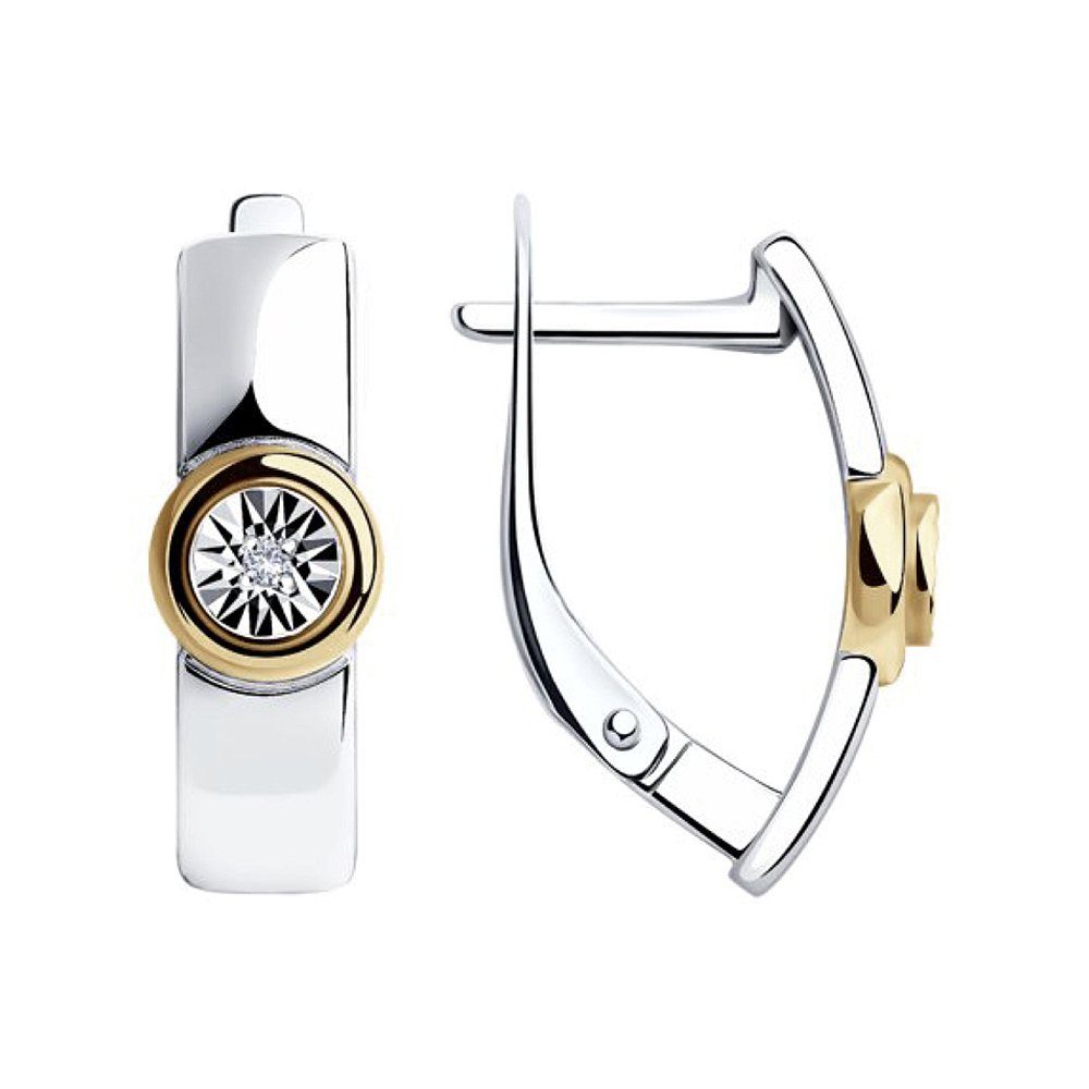 SOKOLOV Jewelry Paar Ohrhänger Ohrringe aus 925 Silber vergoldet mit Brilla günstig online kaufen