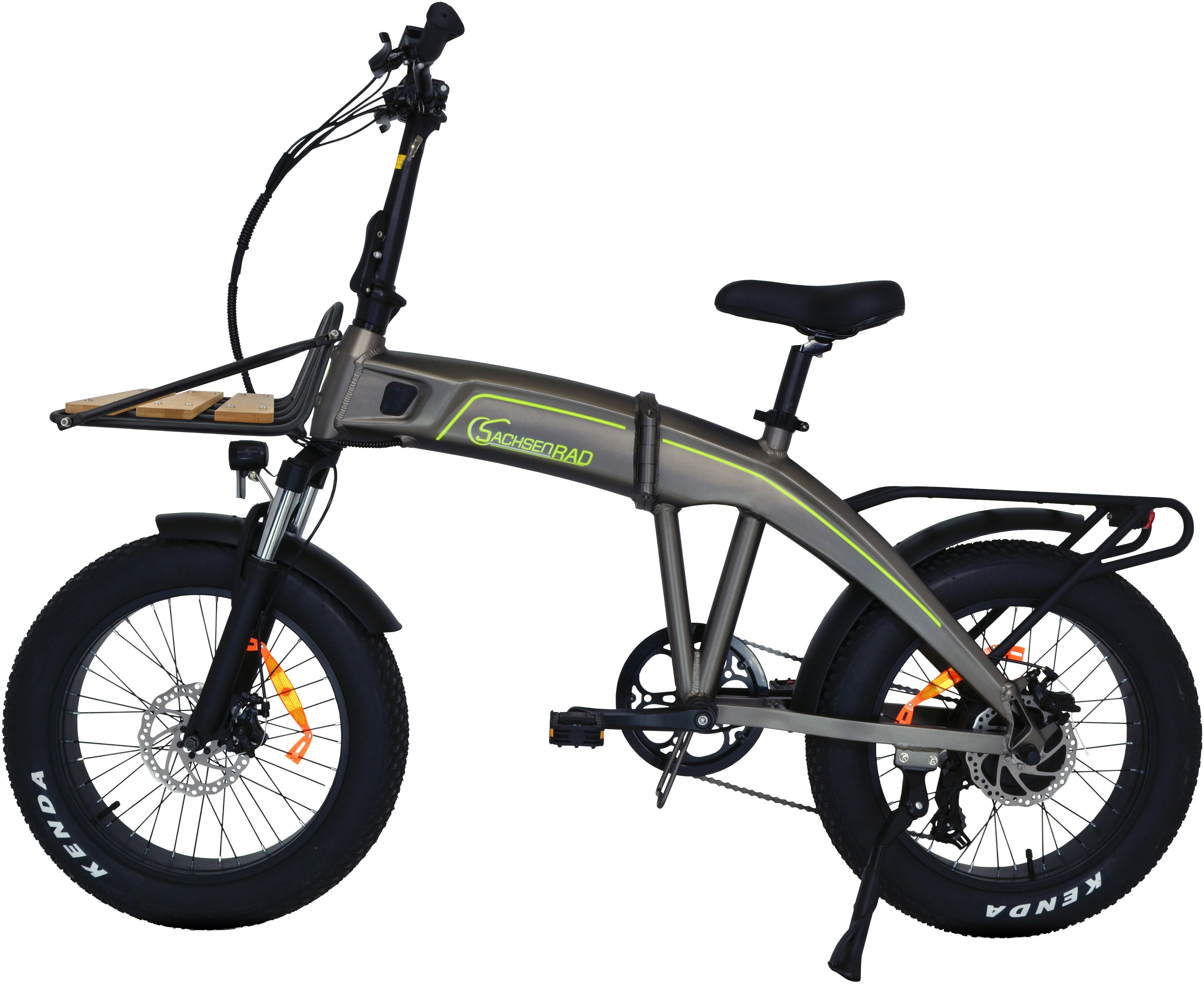 Thumbnail - SachsenRad E-Bike Faltrad F6L, 6 Gang Shimano Shimano 7-Gang-Schaltung Schaltwerk, Kettenschaltung, Heckmotor, 374 Wh, (...