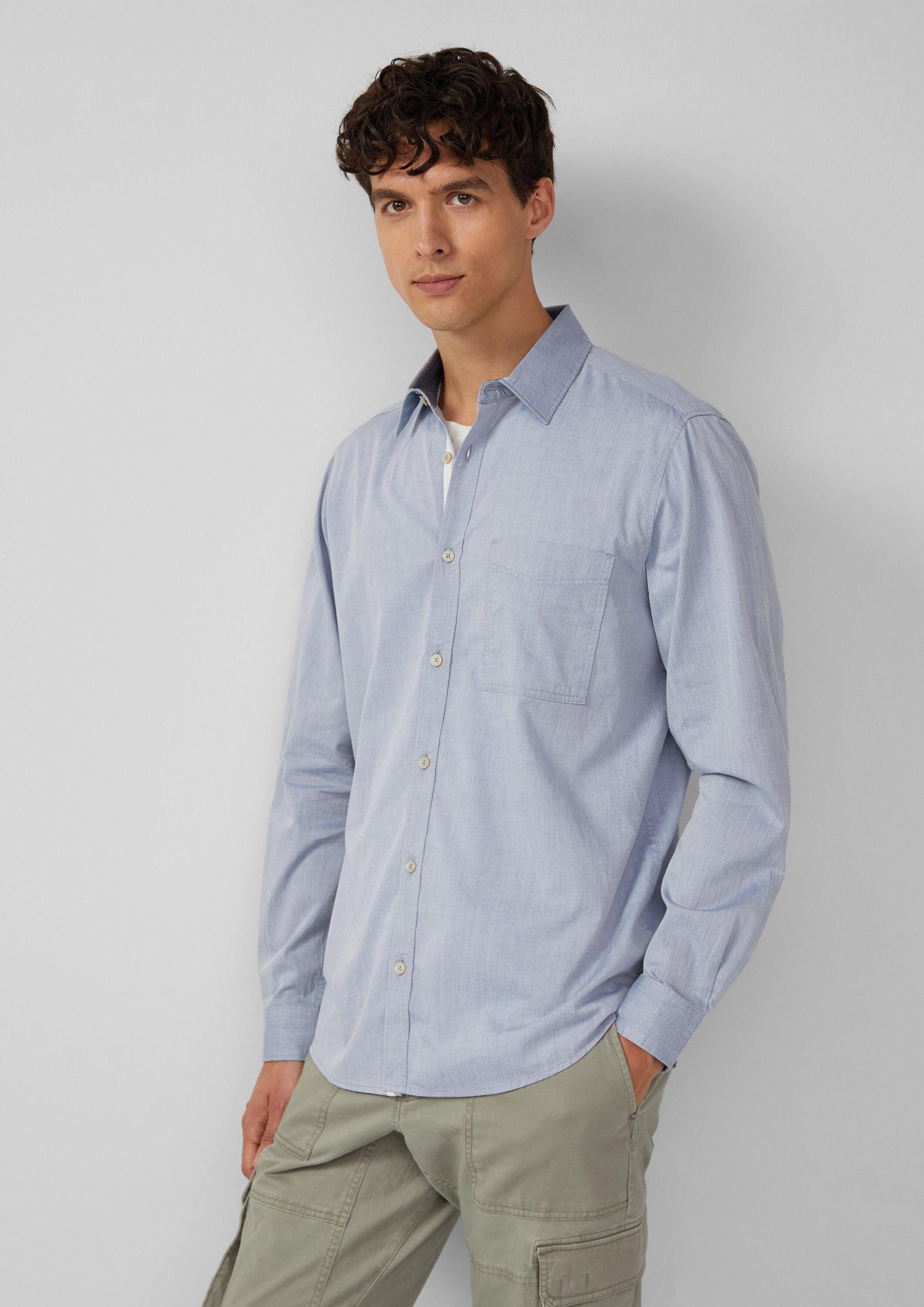 s.Oliver Langarmhemd Hemd Regular Fit: Gemustertes günstig online kaufen