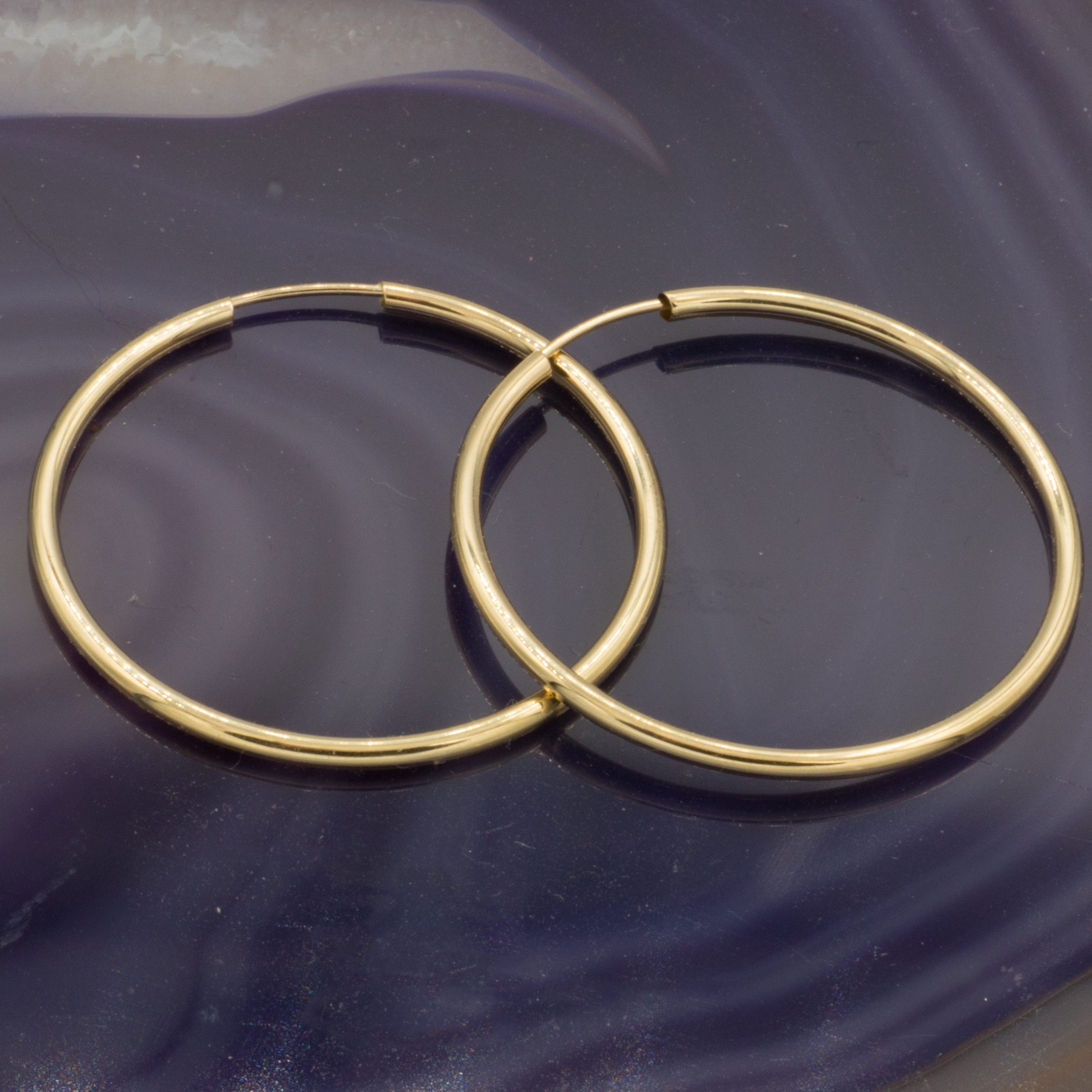 Bella Carina Paar Creolen Creolen 3 cm Durchmesser aus 585 Gold, 14 Karat, günstig online kaufen