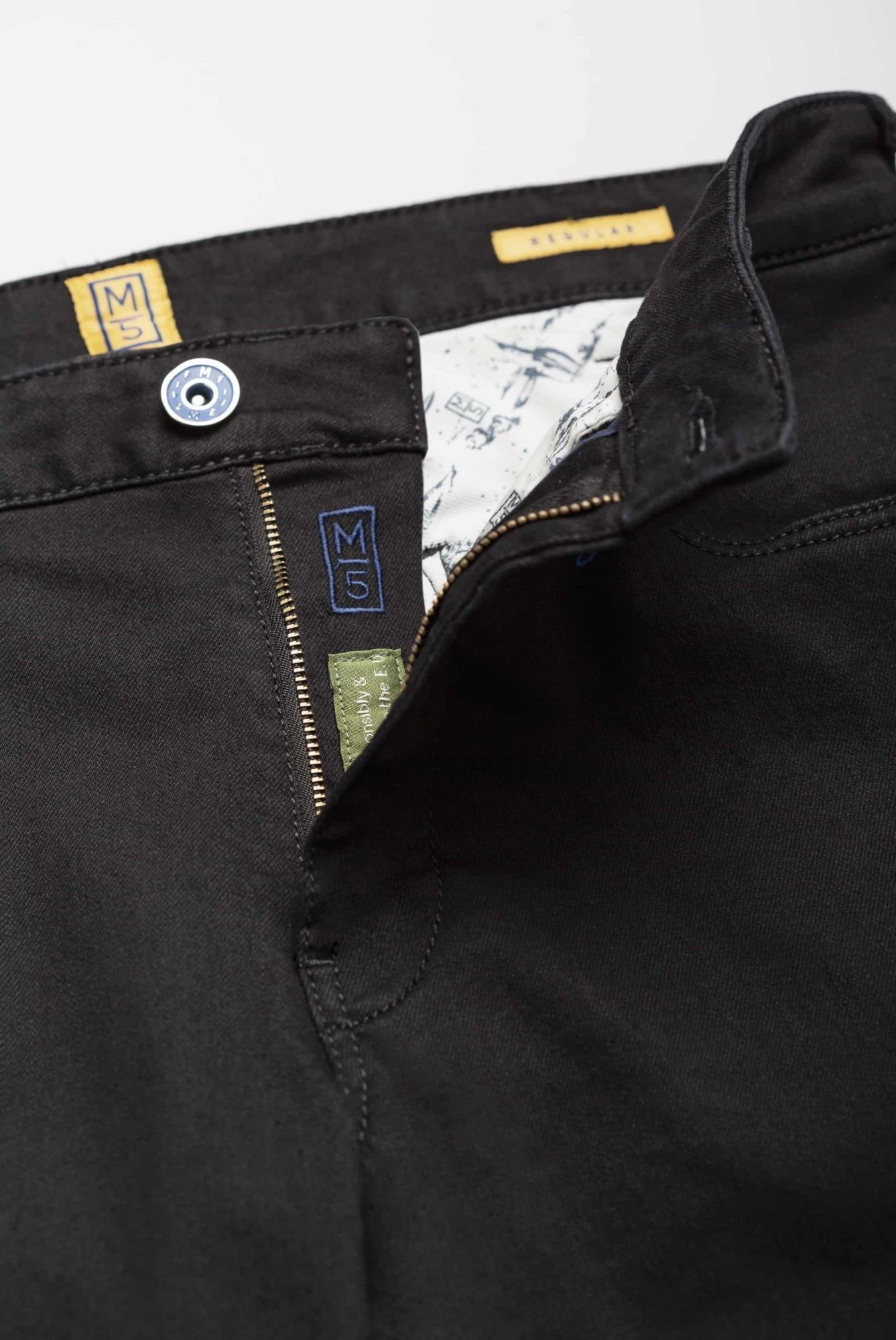 6209 Pocket MEYER Style schwarz Fit Regular-fit-Jeans M5 Five Jeans im Regular