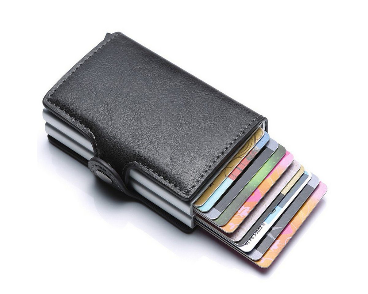 Toomoke Mini Geldbörse Geldbörse Herren, Leder Geldbörse, Smart wallet mit RFID-Schutz (Men's Wallet, Mini Portemonnaie Herren,Geldbörse mit Münzfach, Slim Portmonnaie Clip, Kreditkartenetui Smart Wallet mit Kartenetui + Münzfach Portmonee), Kreditkartene