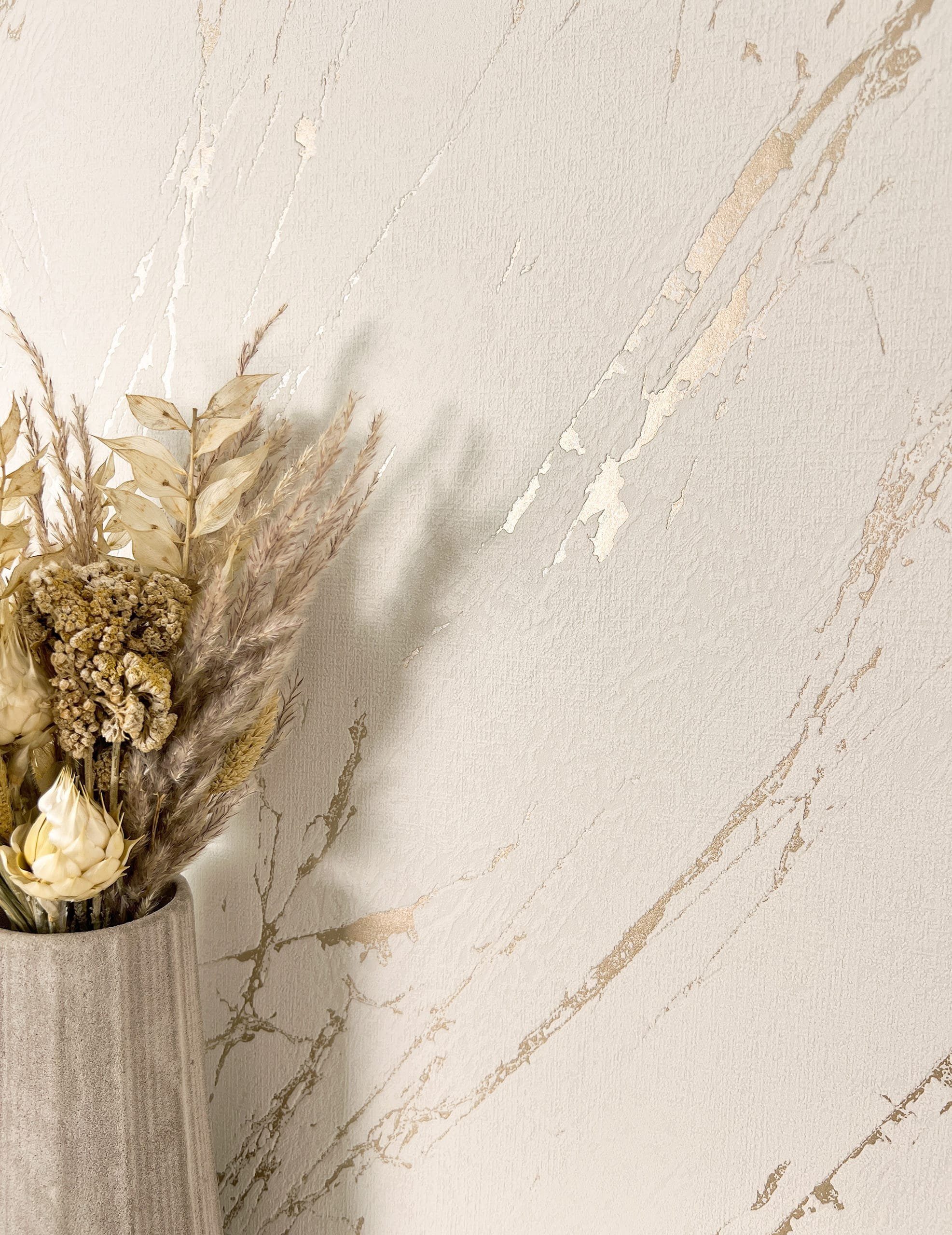 Newroom Vliestapete, Beige Tapete Modern Marmor günstig online kaufen