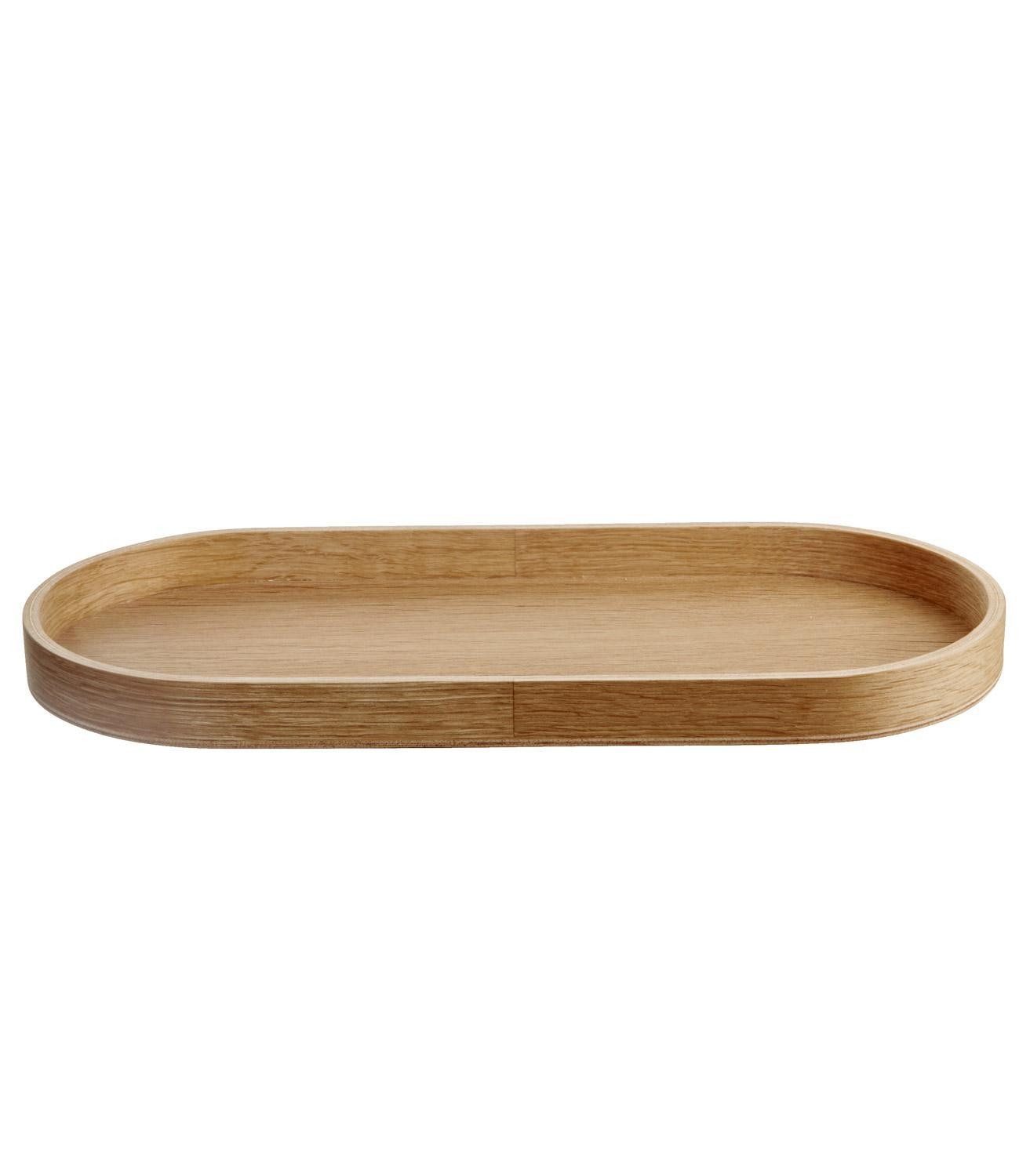 ASA SELECTION Dekotablett WOOD, Holztablett, Braun, B 35,5 cm, T 16,5 cm, (1 St), Eichenholz, oval