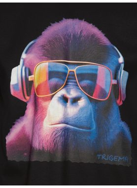 Trigema T-Shirt TRIGEMA T-Shirt mit coolem Gorilla-Print (1-tlg)