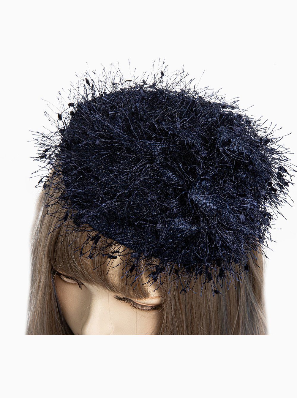 axy Haarreif Fascinator Haarreif Hut mit Scheife Headband Braut Kopfschmuck, Fascinator Cocktail Headwear Dunkelblau | Haarspangen
