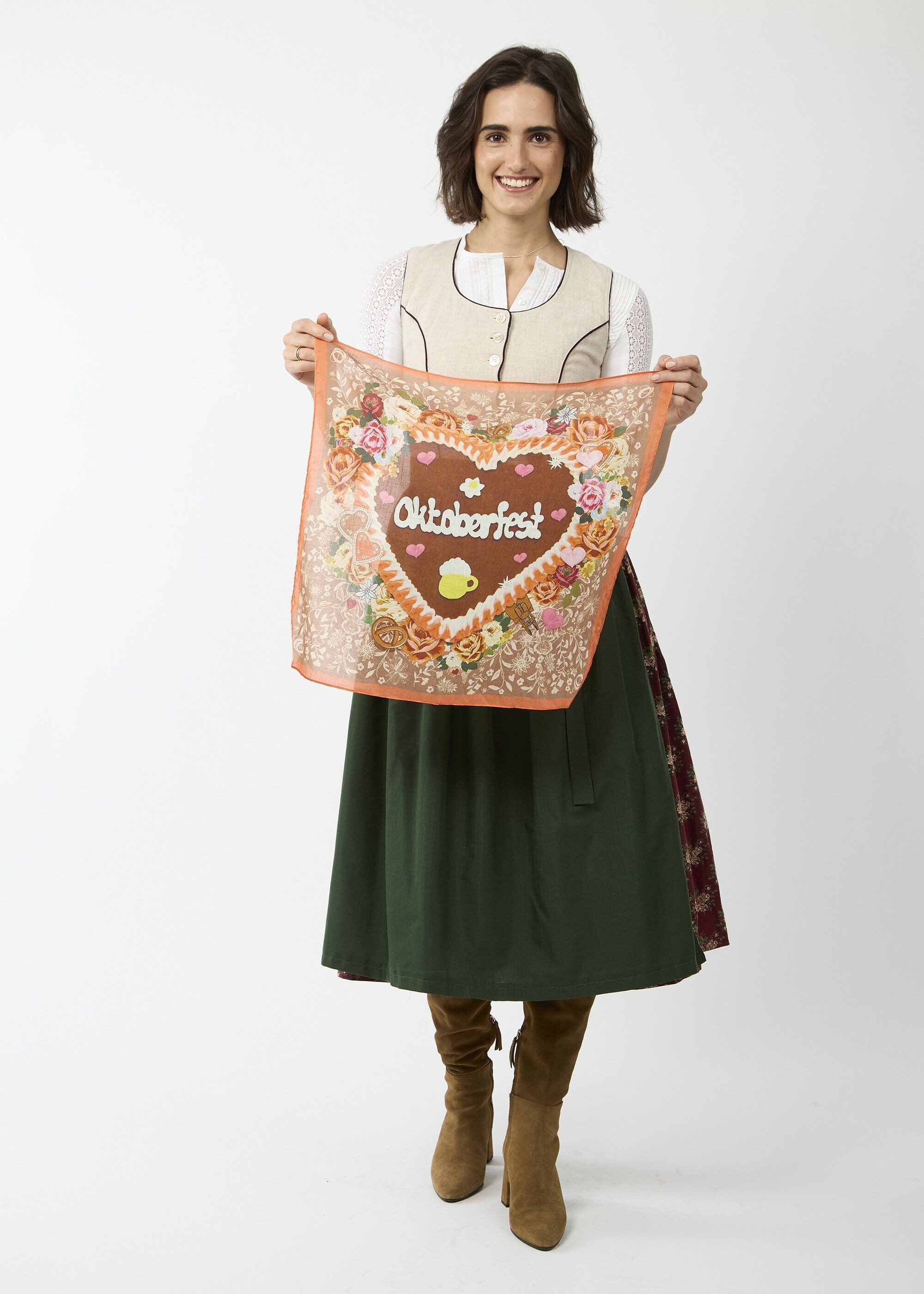 Codello Halstuch, mit Lebkuchenherz-Motiv