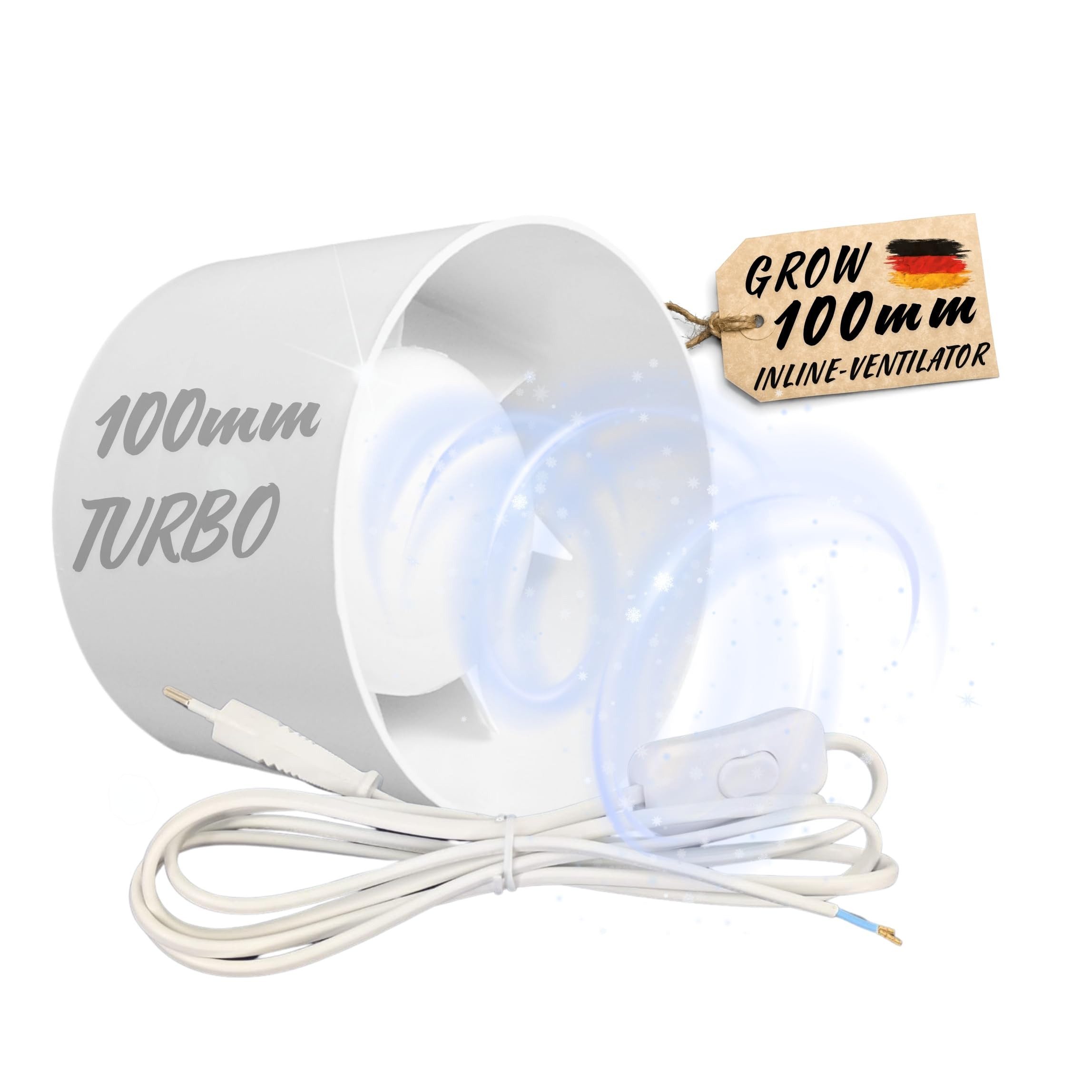 TronicXL Radialventilator 100mm Abluft Grow Lüfter Ventilator mit Kabel Sch günstig online kaufen