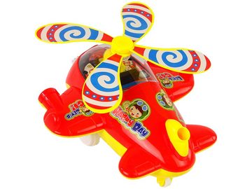 LEAN Toys Spielzeug-Flugzeug Flugzeugschieber Stick Plane Pusher Spielzeug Propeller Sound Flugzeug