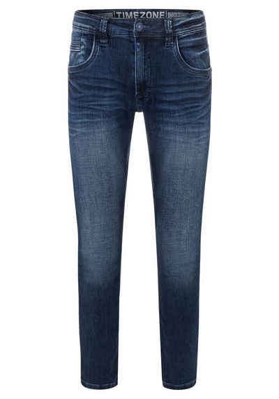 TIMEZONE Regular-fit-Jeans Regular Jeans Hose 5-Pocket Denim Pants Reißverschluss 6596 in Blau