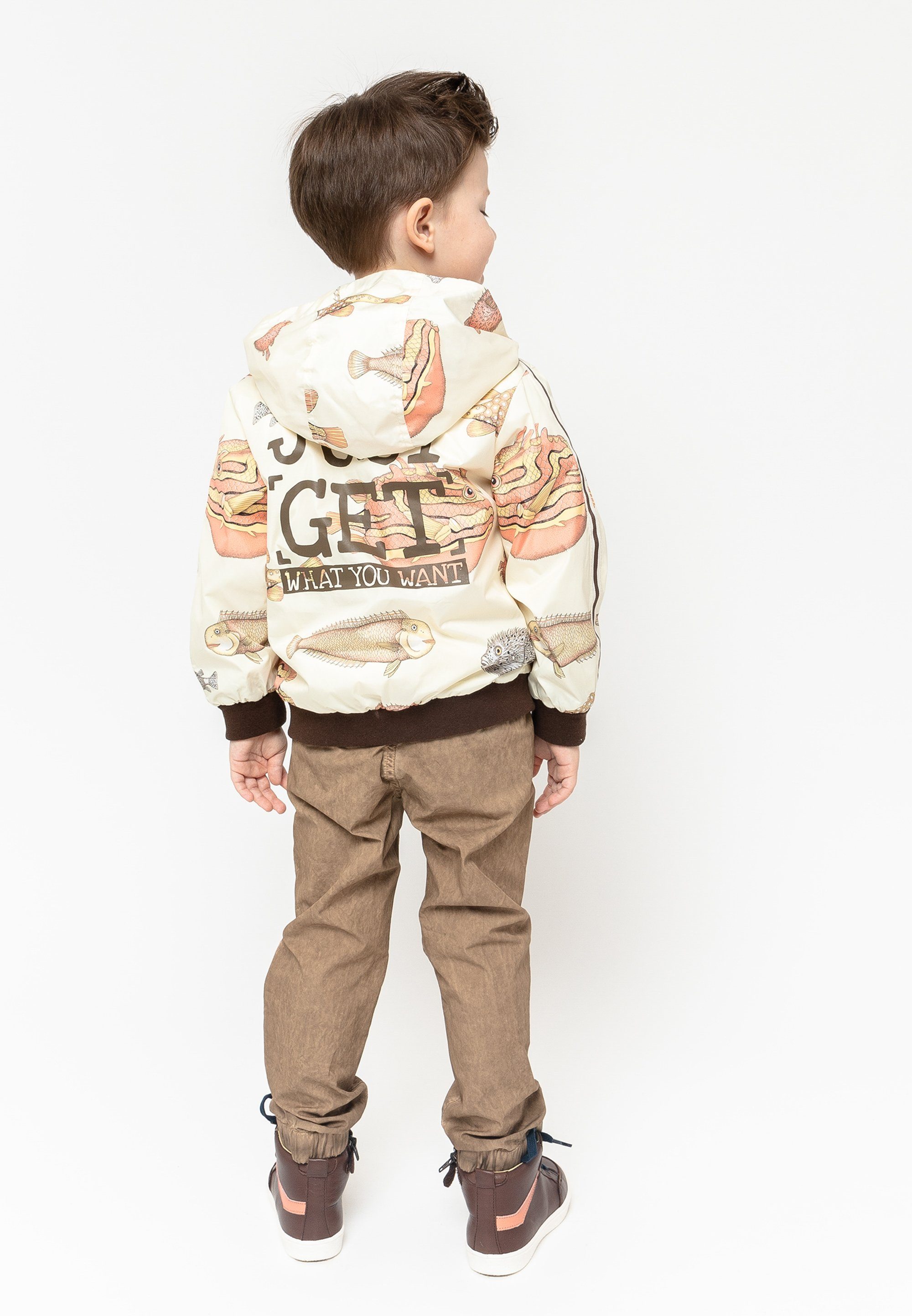 Gulliver Outdoorjacke mit stylischem und Kapuze Print