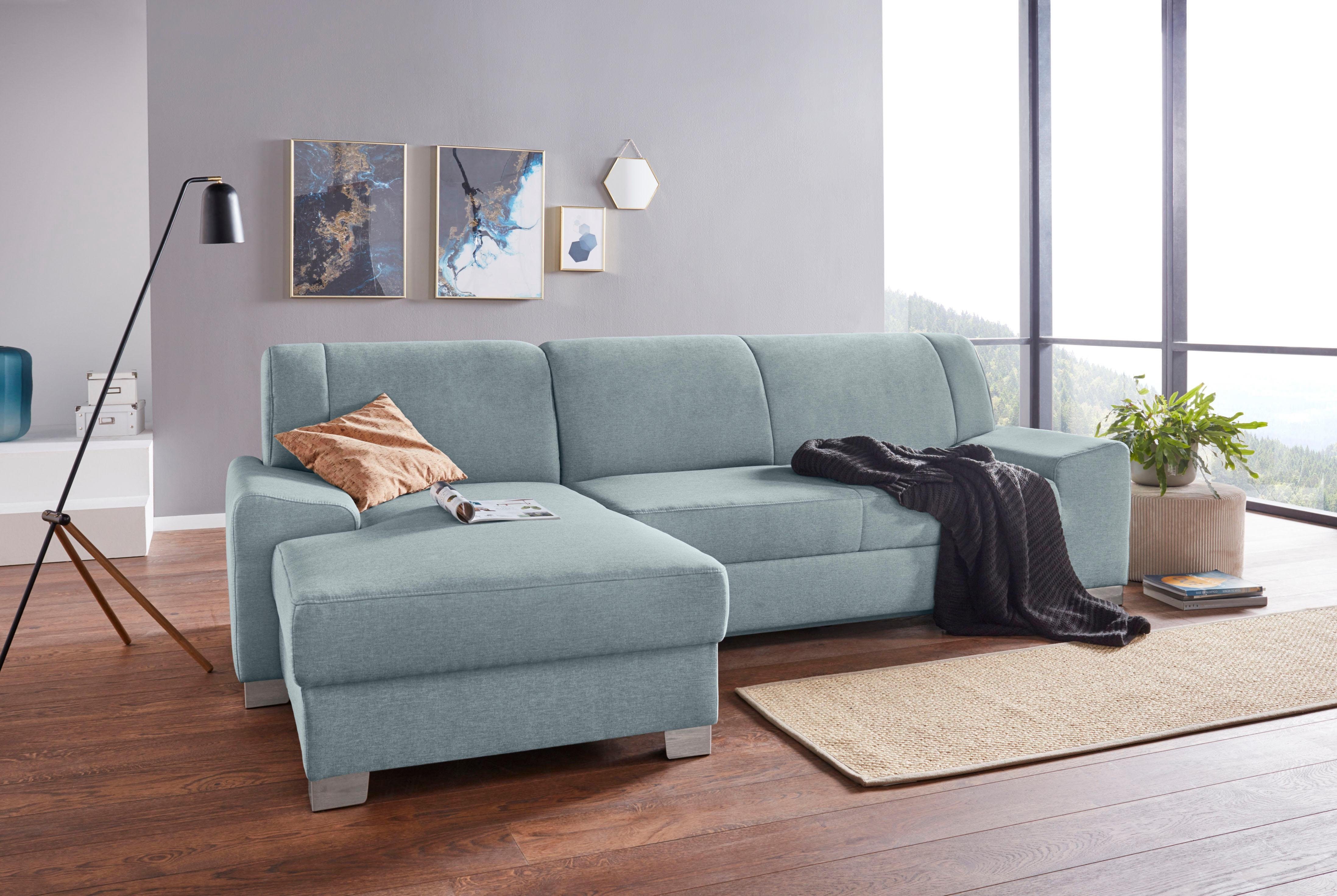 Ecksofa Anzio L-Form, whlw. Bettfunktion, Federkern, hochwertig, Breite 271 cm