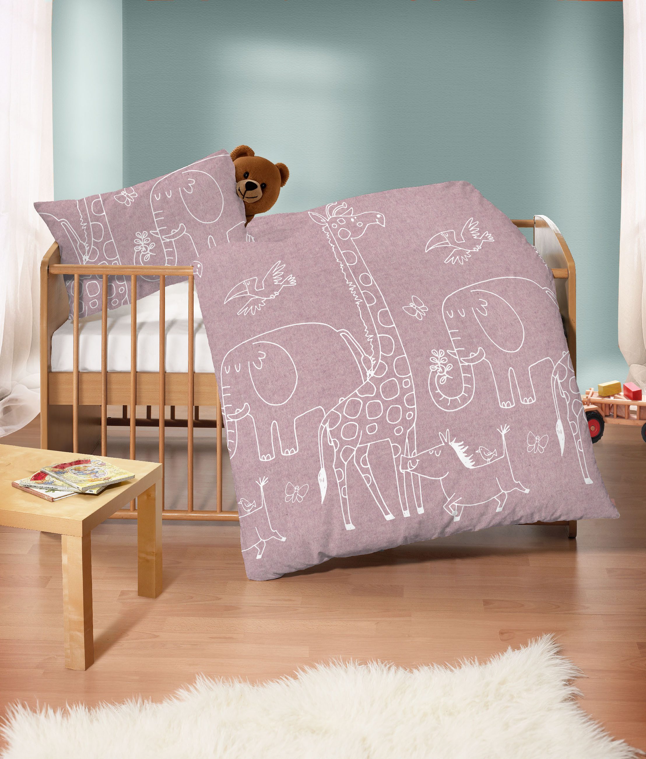 Biberna Kinderbettwäsche 0840520, Flanell, 2 teilig, günstig online kaufen