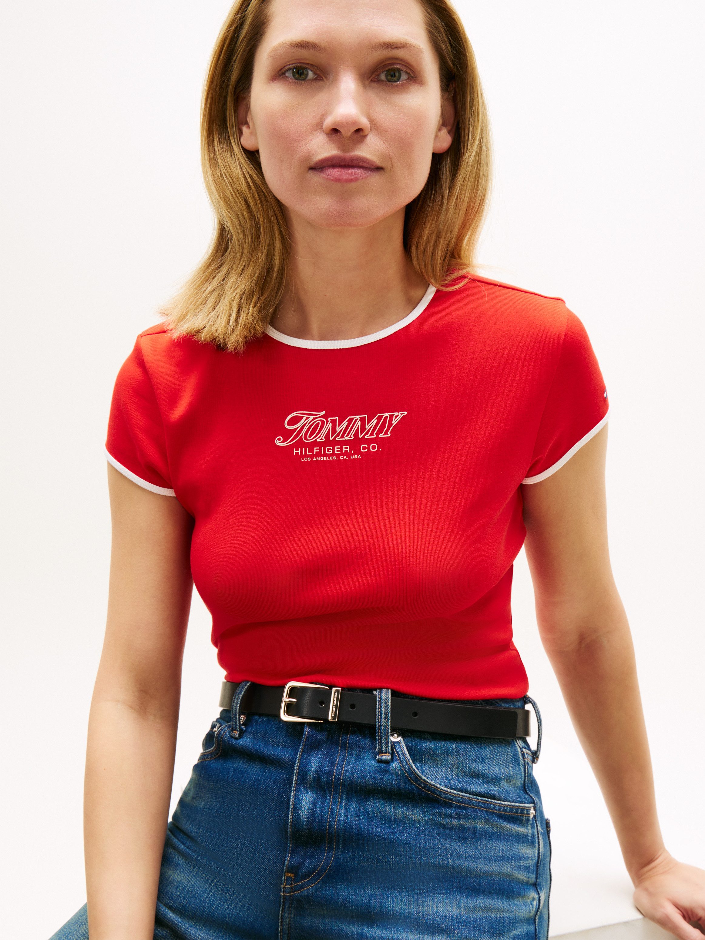 Tommy Hilfiger Kurzarmshirt TILT GRAPHIC SLIM C-NK SS TEE günstig online kaufen