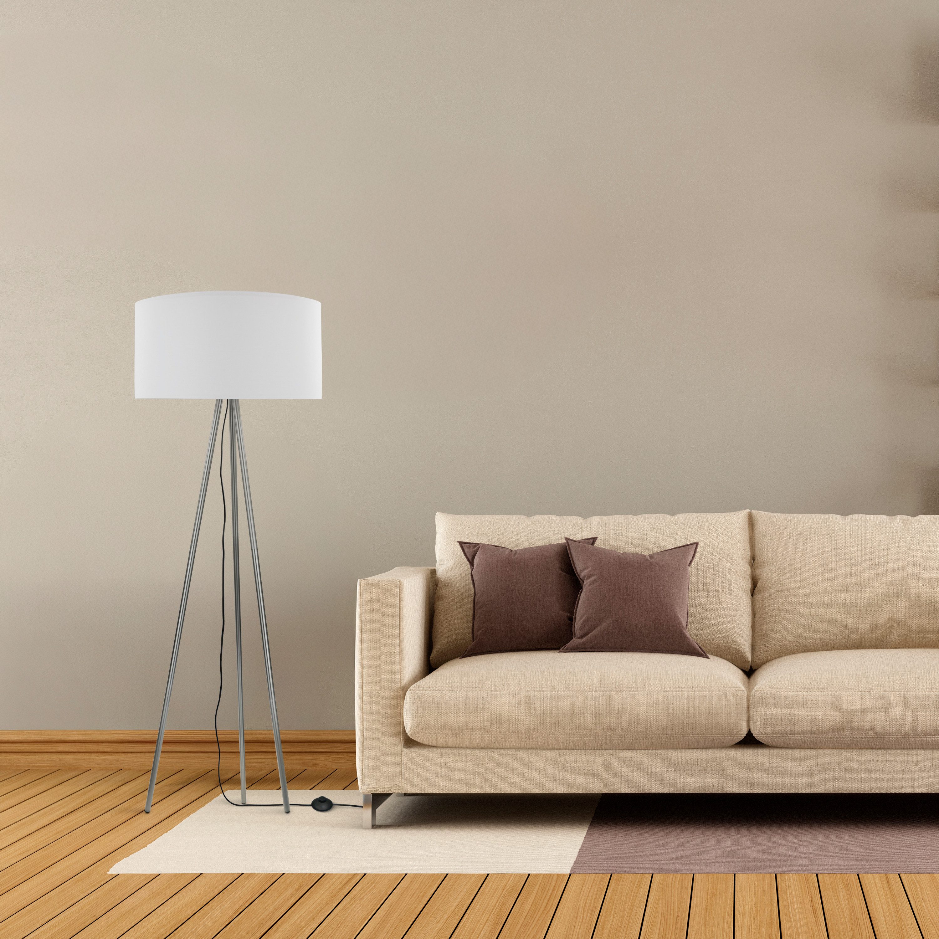 MeLiTec LED Stehlampe ST51 skandinavischer Stil, LED wechselbar, warmweiß, Stehlampe weiß, stehend, Stehleuchte für Wohnzimmer oder Schlafzimmer – Bild 5 von 5