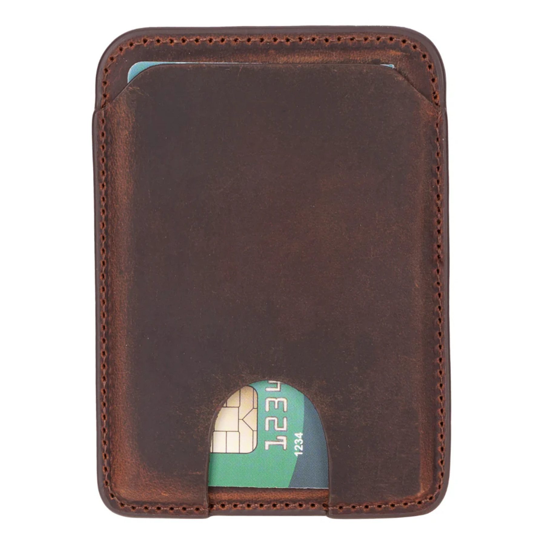 Renna Leather Brieftasche Magnetkartenetui aus Leder