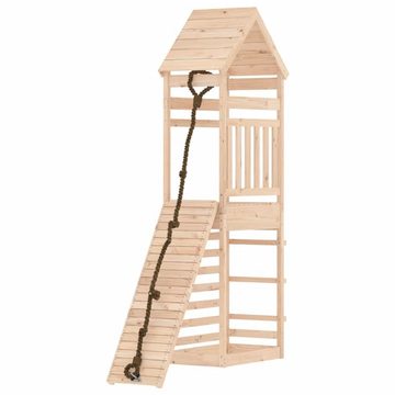 vidaXL Spielhaus Spielturm mit Kletterwand Massivholz Kiefer Kinder Garten Kletterturm