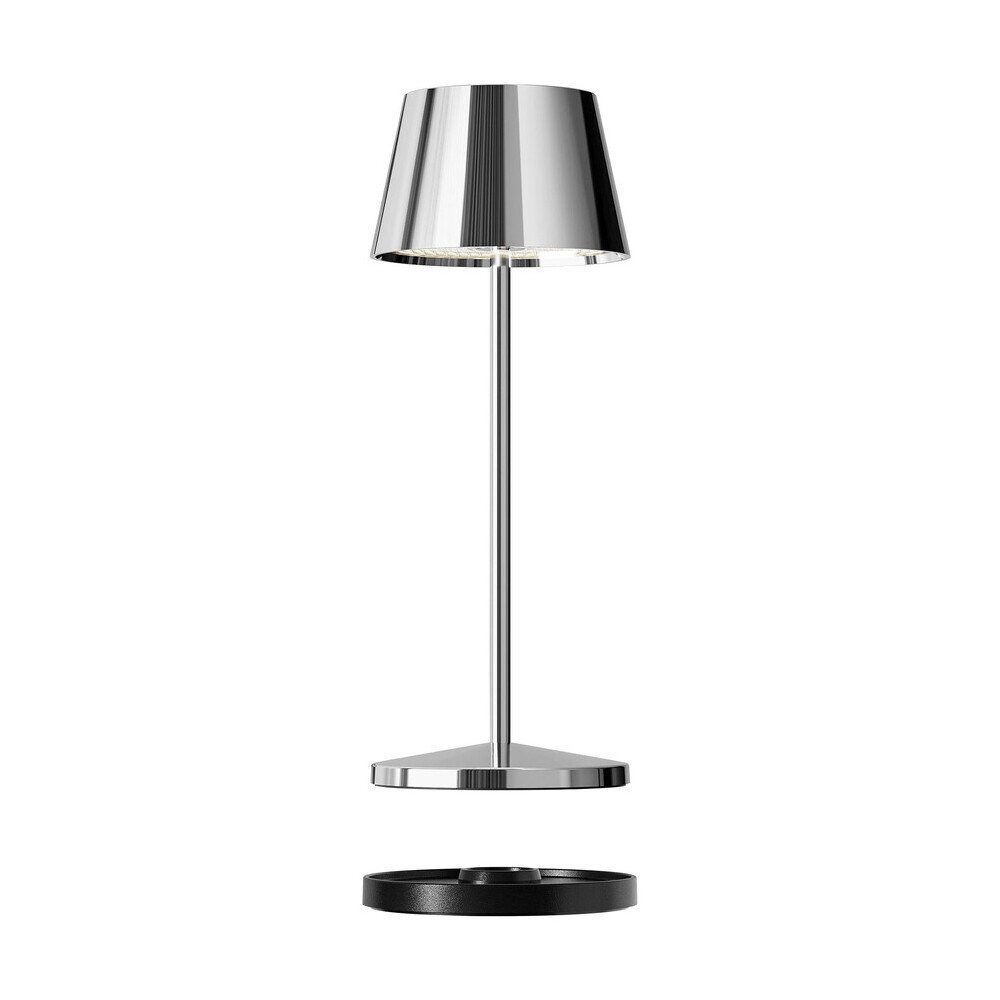 Villeroy & Boch Geschirr-Set Akku-Tischleuchte 20 cm 2,3 W Seoul Micro RC chrom, Alu