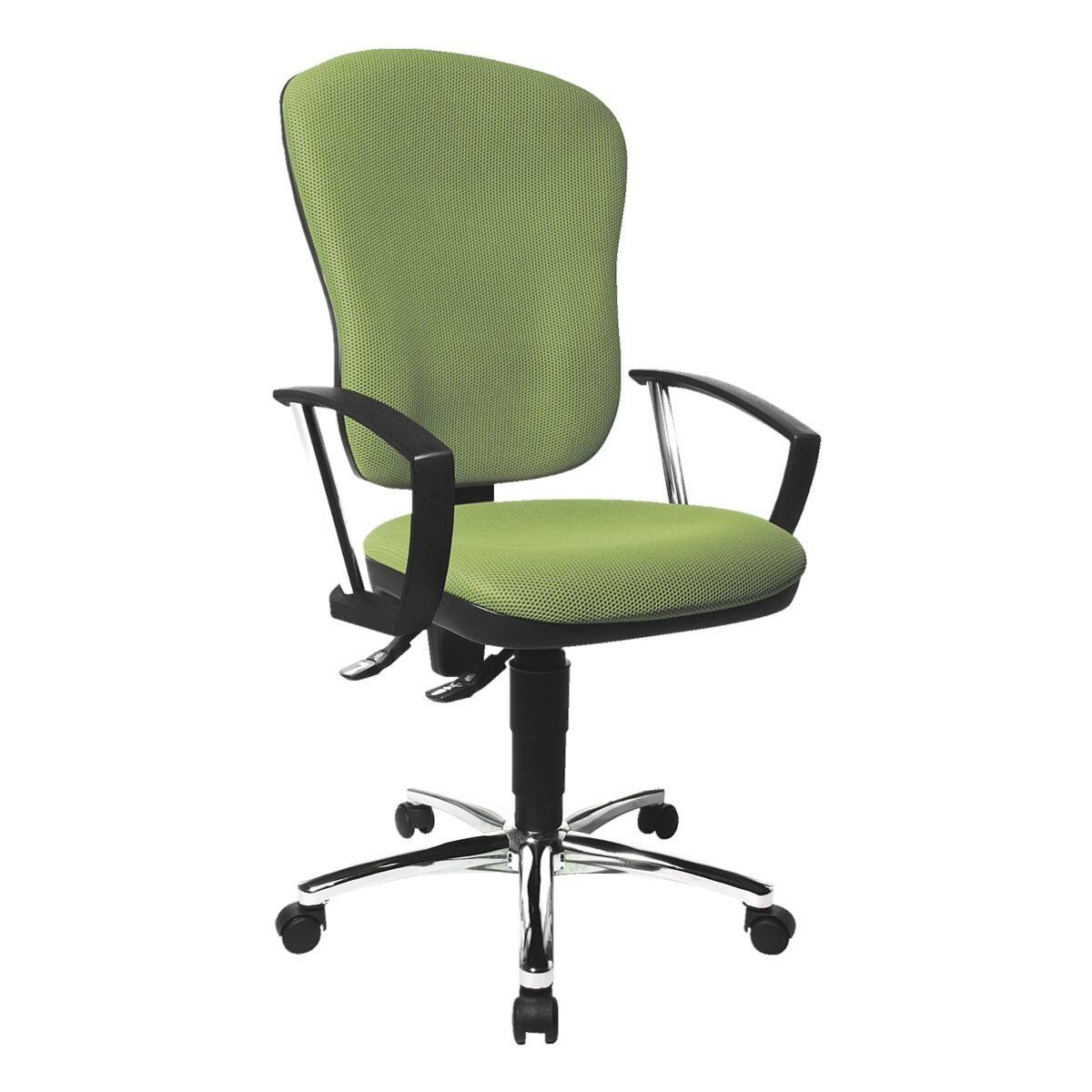 80, / Lehne, mit Steel konturgeformter Point Armlehnen) Muldensitz grün TOPSTAR Beckenstütze (ohne Schreibtischstuhl