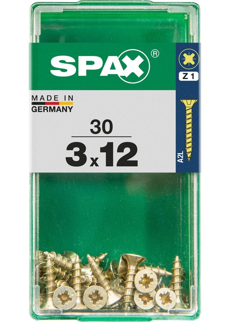 SPAX Holzbauschraube Spax Universalschrauben 3.0 x 12 mm PZ 1 - 30 Stk.