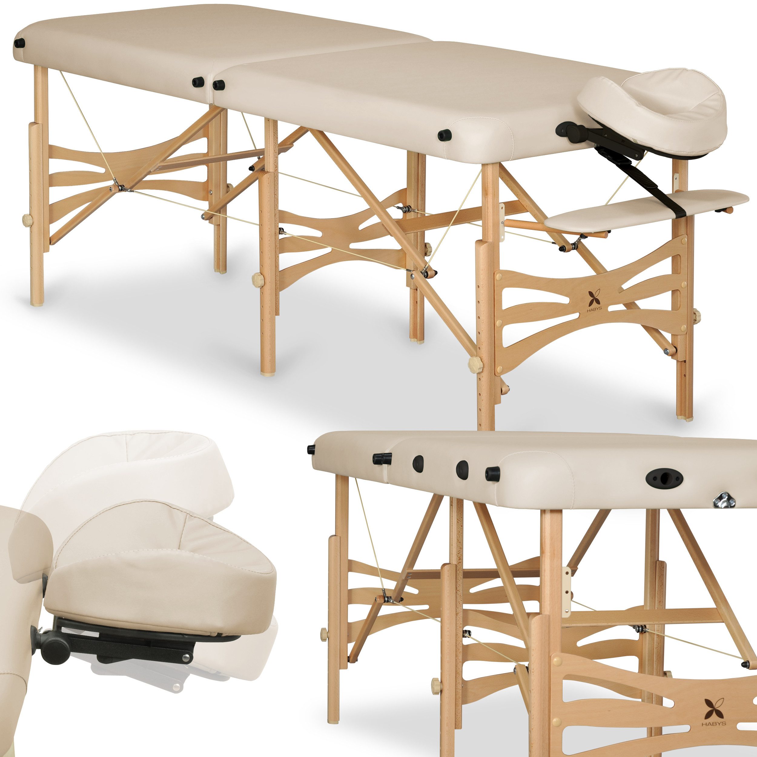 Habys Massageliege Klappbar Alba Kosmetikliege, Massagetisch, Massagebank