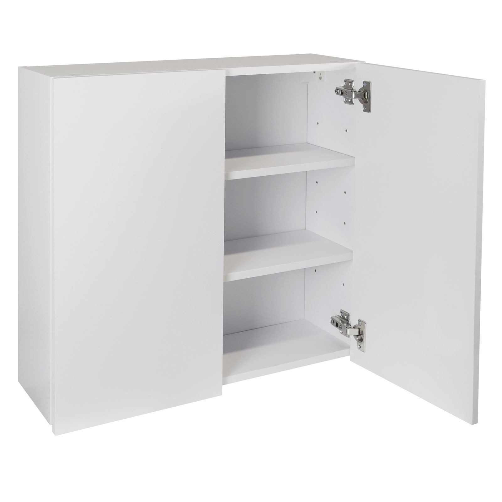 Stabilo Sanitär Hängeschrank Hängeschrank Weiß mit Flügeltüren 60 cm breite (1-St) Hängeschrank mit Flügeltüren