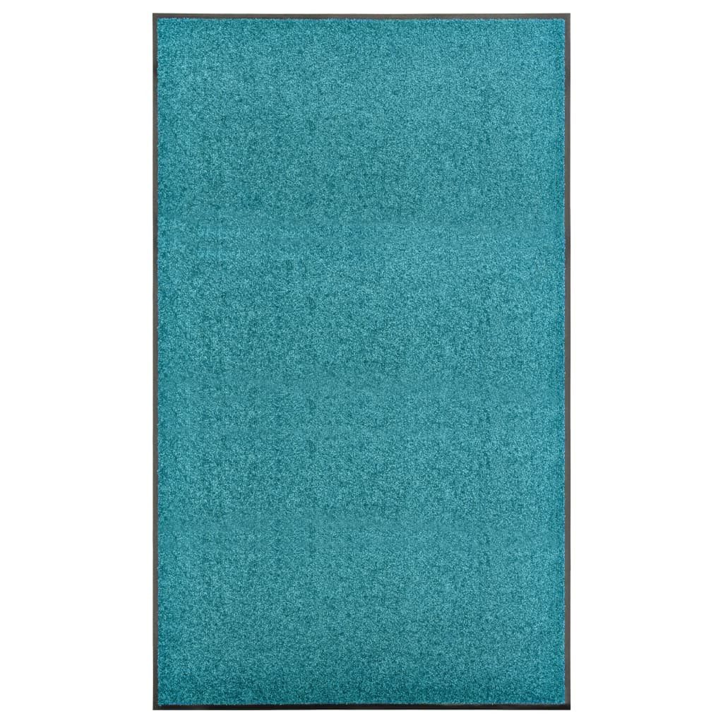 vidaXL Fußmatte Fußmatte Waschbar Cyan 90x150 günstig online kaufen