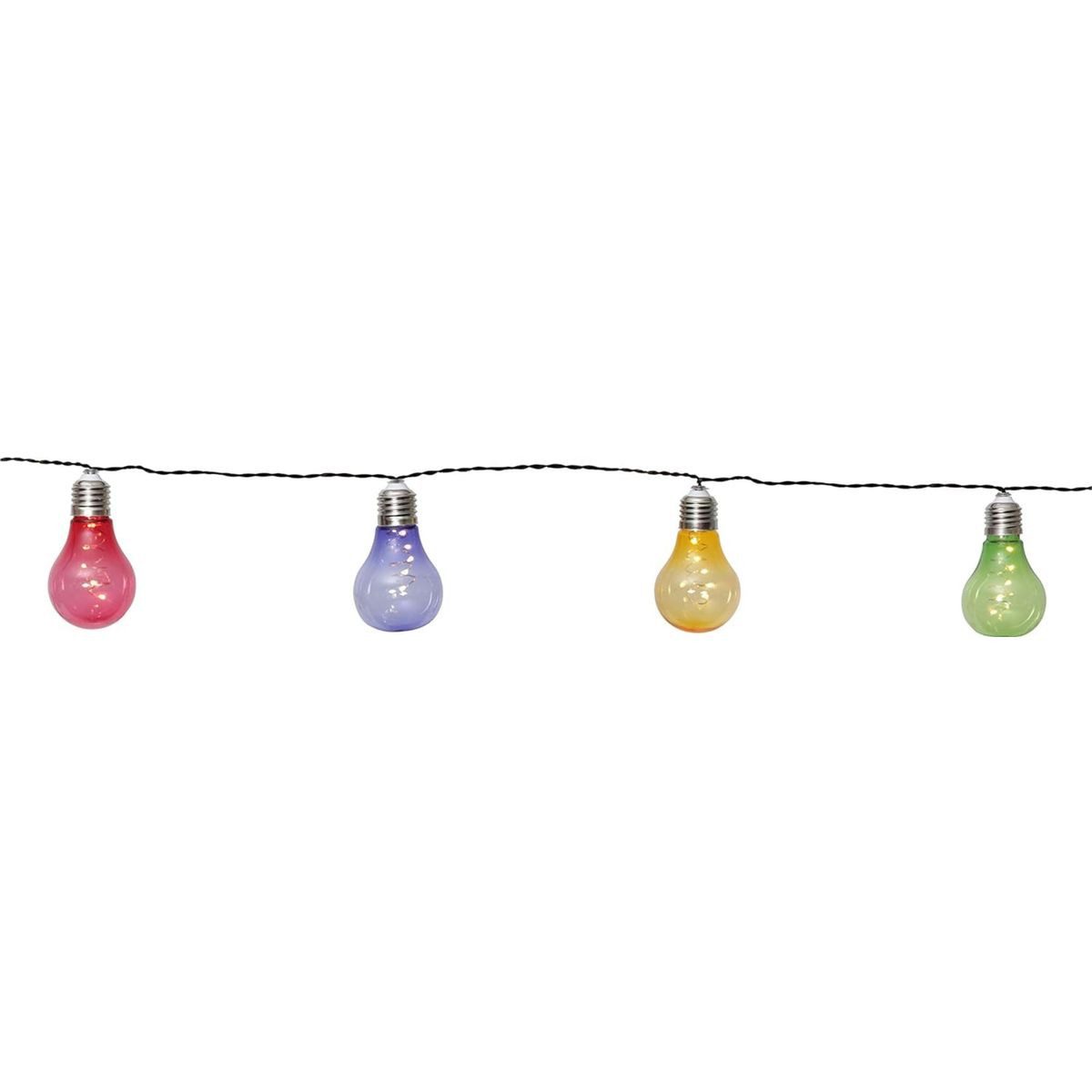 STAR TRADING LED Dekolicht Glow, Solar-Lichterkette,Glow', Dämmerungssensor, blinkend, bunt, L 180cm