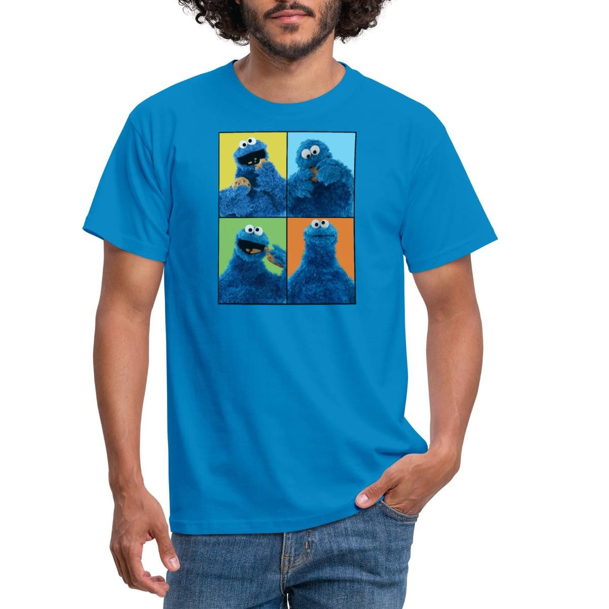 Spreadshirt T-Shirt Sesamstraße Krümelmonster Posen Männer günstig online kaufen