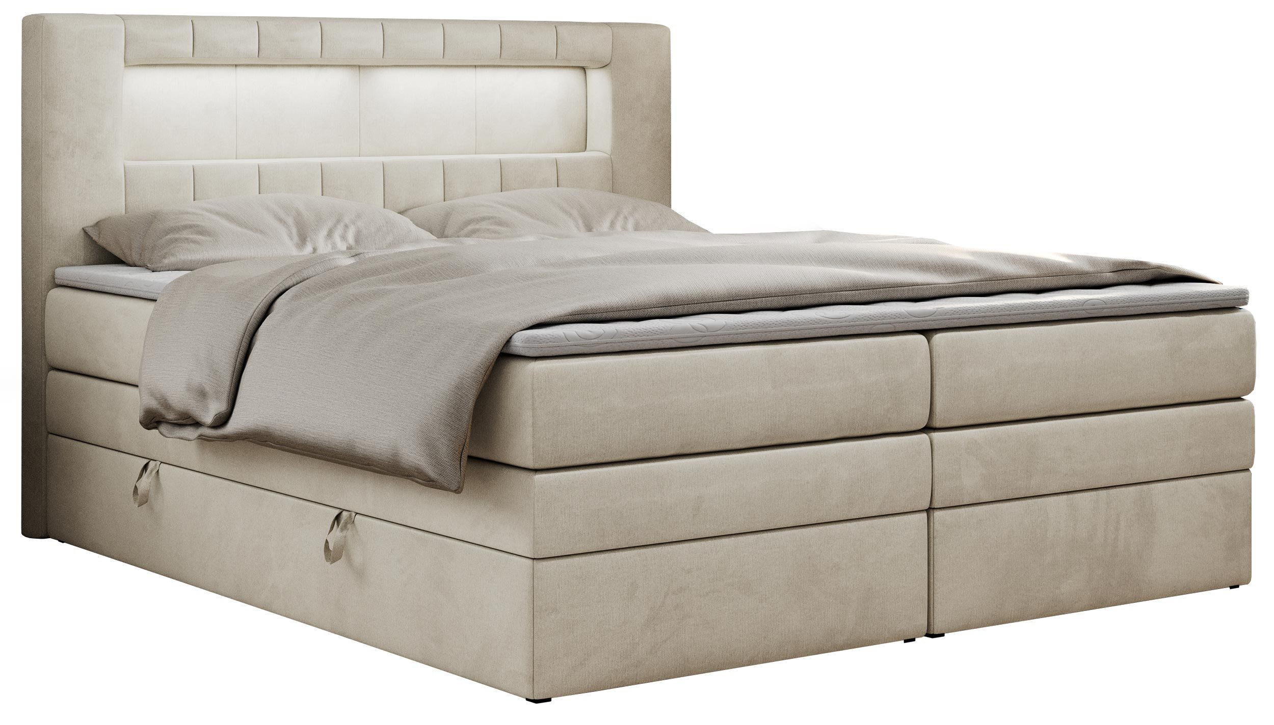 MKS MÖBEL Boxspringbett GOLD 5 KING (T30-Schaum, Topper T25, Doppelbett), P günstig online kaufen