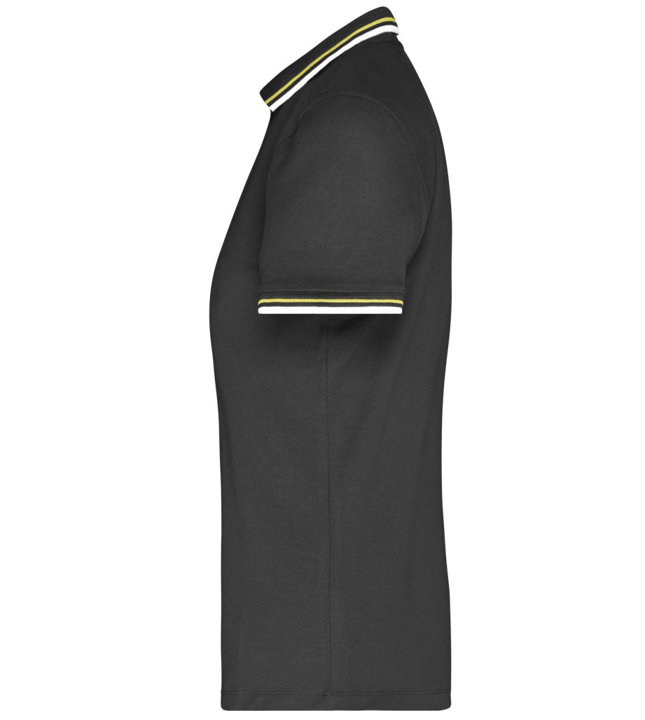 James & Nicholson Poloshirt Doppelpack Damen Polo-Shirt coldblack mit UV-Schutz JN965 (Spar-Set, 2er-Pack) Kontraststreifen an Kragen und Ärmel