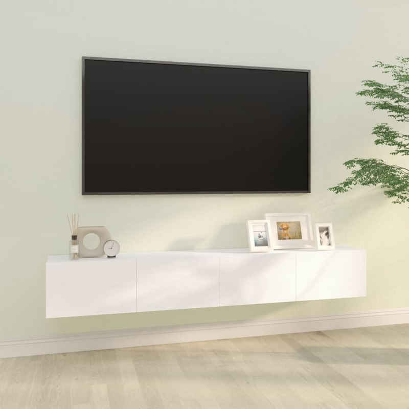 vidaXL TV-Schrank TV-Wandschränke 2 Stk. Weiß 100x30x30 cm Holzwerkstoff (2-St)