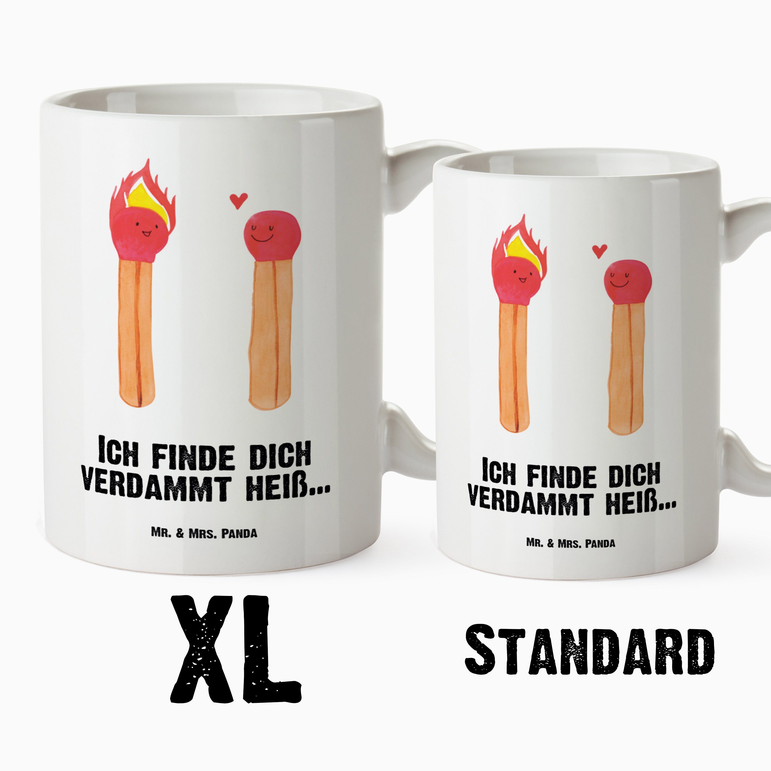 Tasse, Mrs. Liebe, - XL Streichhölzer & Mr. Tasse Panda Keramik Weiß Geschenk, Jumbo Heirat, Tasse, XL Tasse -