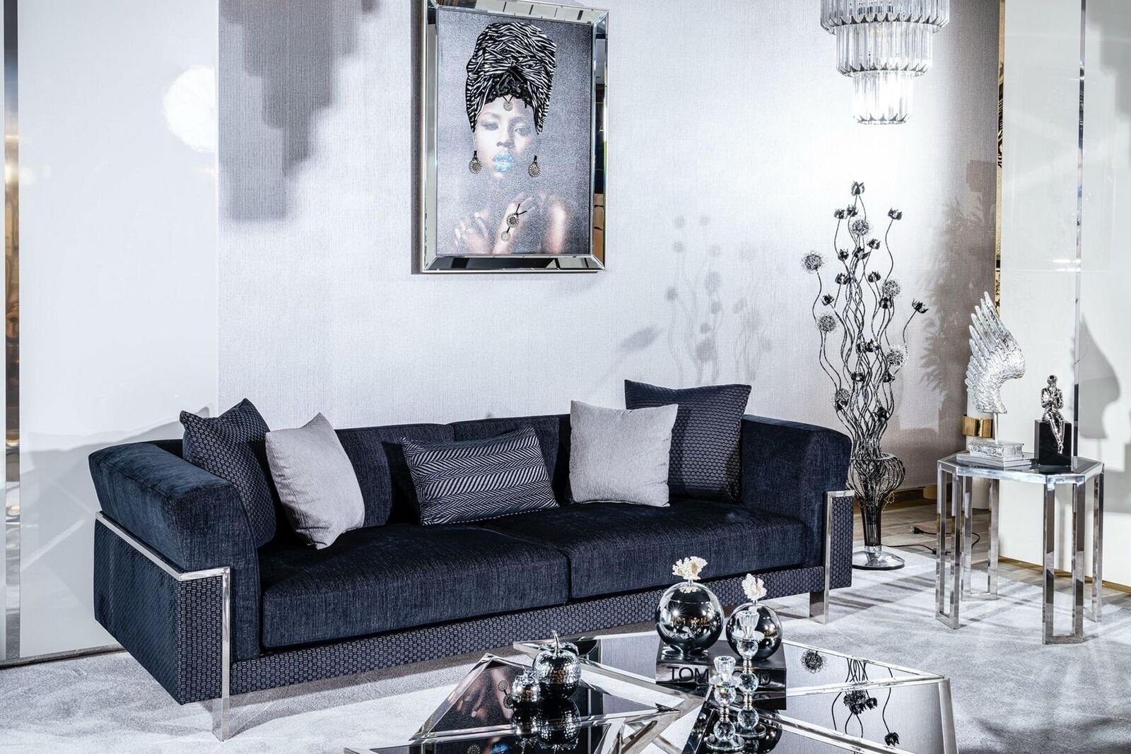 Dreisitzer, Europa Made JVmoebel Design Luxus Sofa 3 Möbel in Sitzer 3-Sitzer Sofas Textil Couch Teile, 1