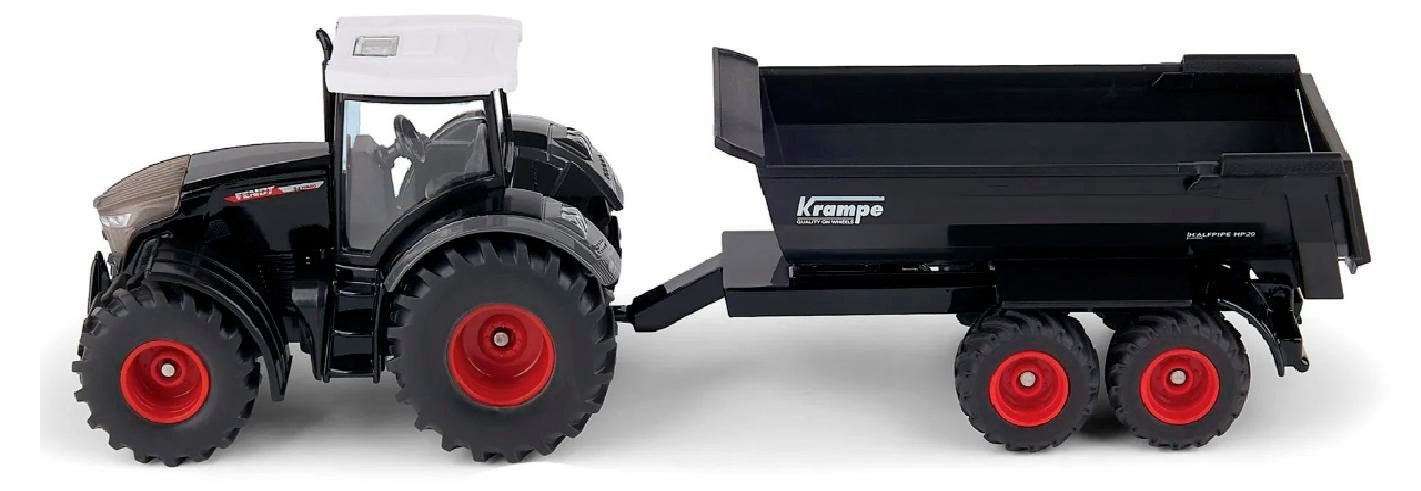 Siku Modellauto Fendt Traktor Spielzeug mit Krampe Anhänger 1:50 Modellauto