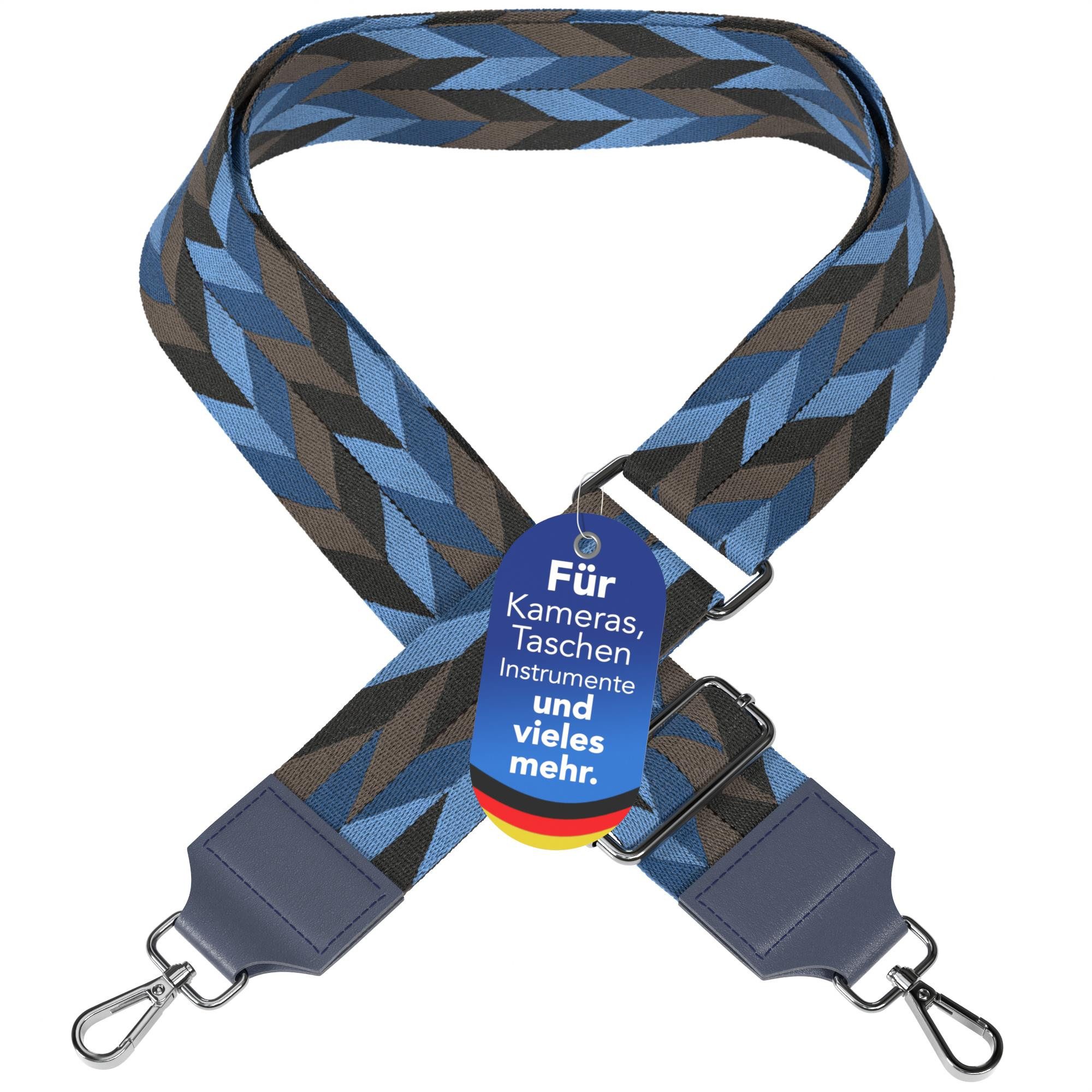 EAZY CASE Плечевые ремни Schultergurte für Сумки gemustert Breiter Riemen zum Umhängen für Umhängetasche Bunt Wechselgürtel Blau