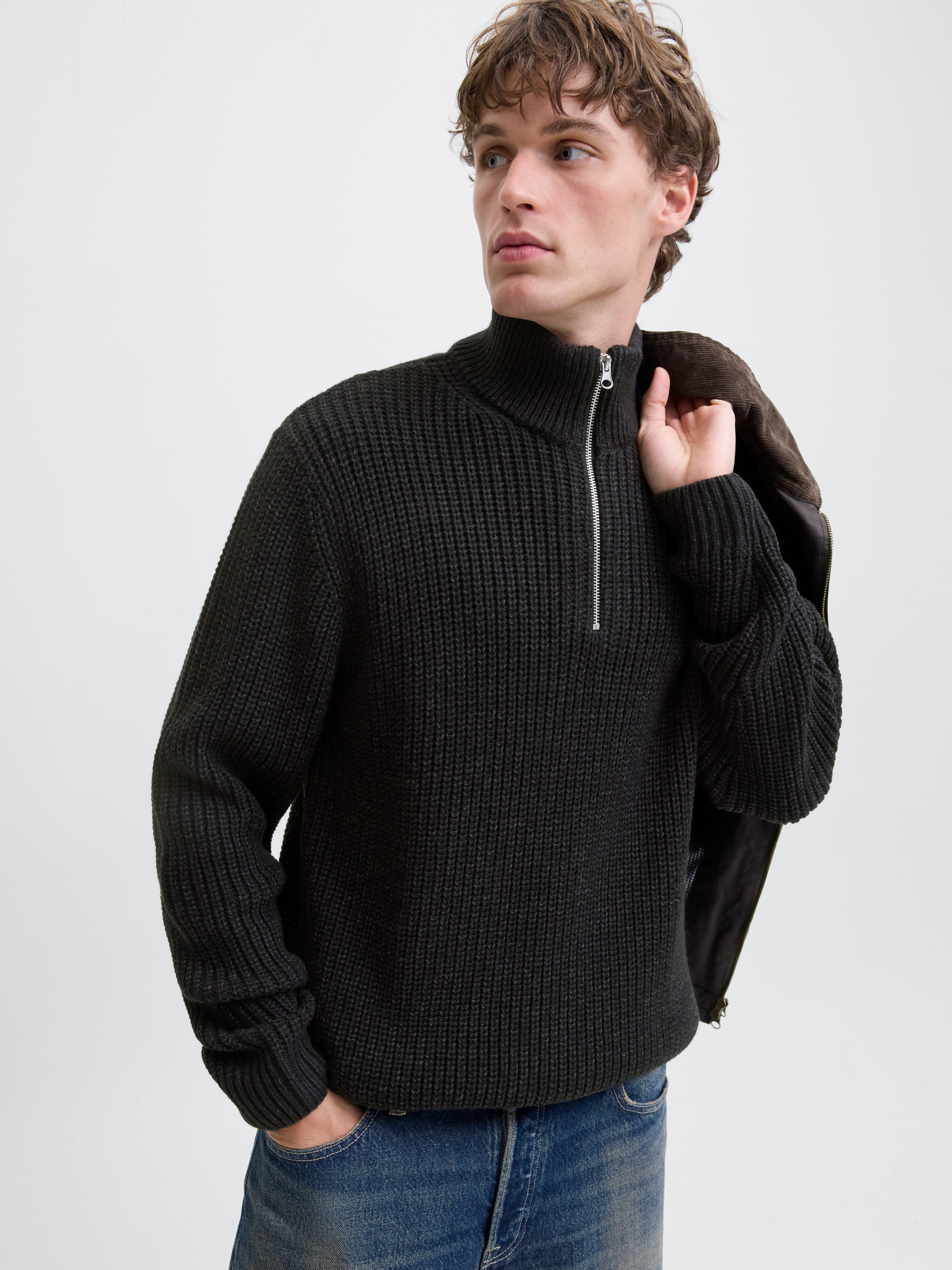 Jack & Jones Troyer JORBLEECKER KNIT HALF ZIP BF günstig online kaufen