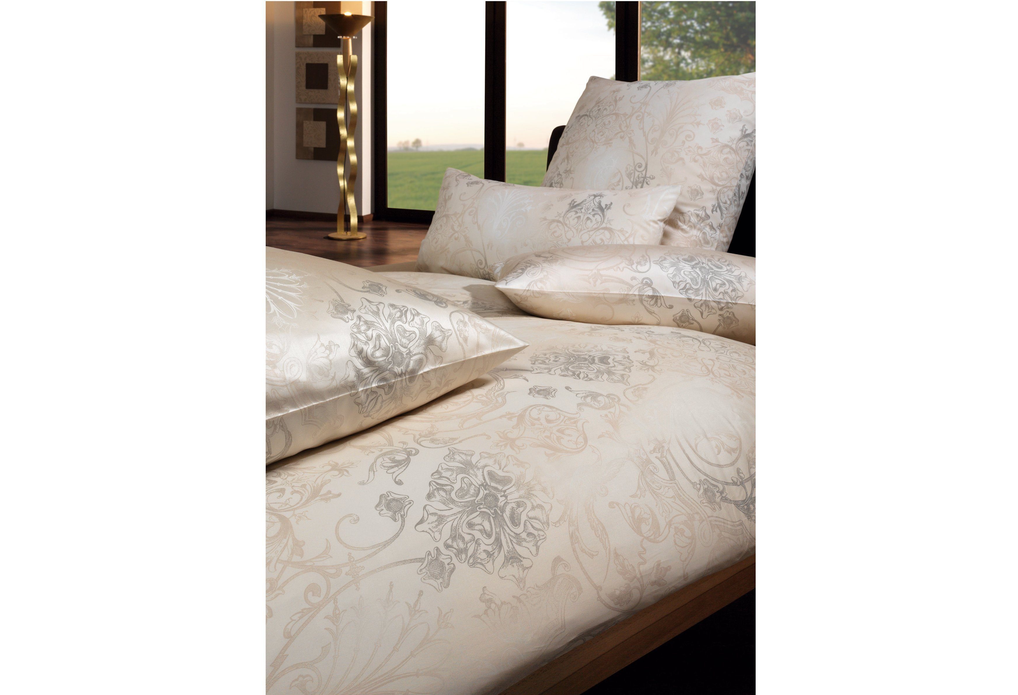 Estella Bettwäsche Gregorio in Gr. 135x200 oder 155x220 cm, Jersey, 2 teilig, elegante Bettwäsche aus Baumwolle, Bettwäsche mit Reißverschluss