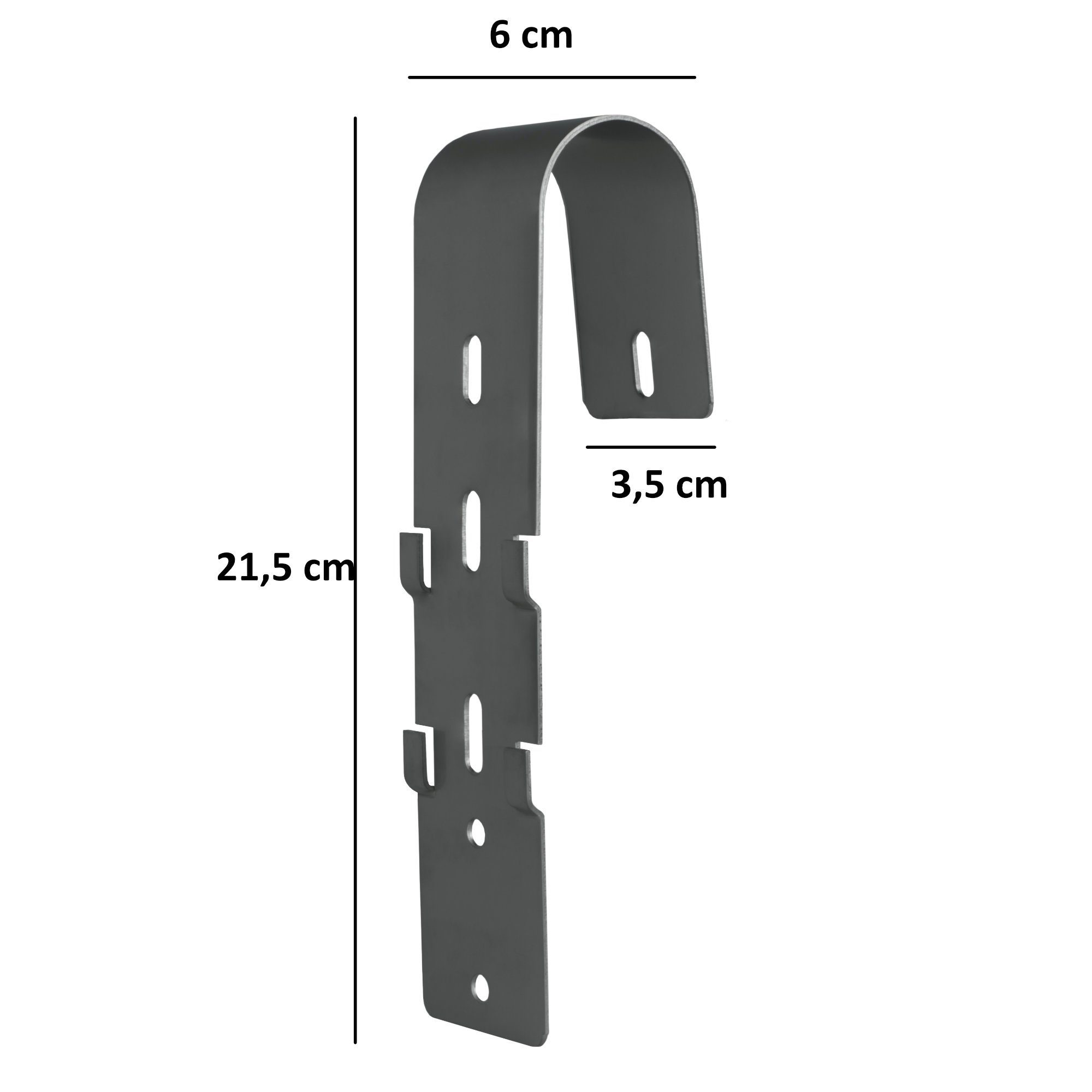 Zelsius Solarmodul-Halterung Zelsius Solarmodul Balkonhalterung Set für 1 Solarpanel, Set für senkr, (Set, 2 Haken inkl. Montagematerial)