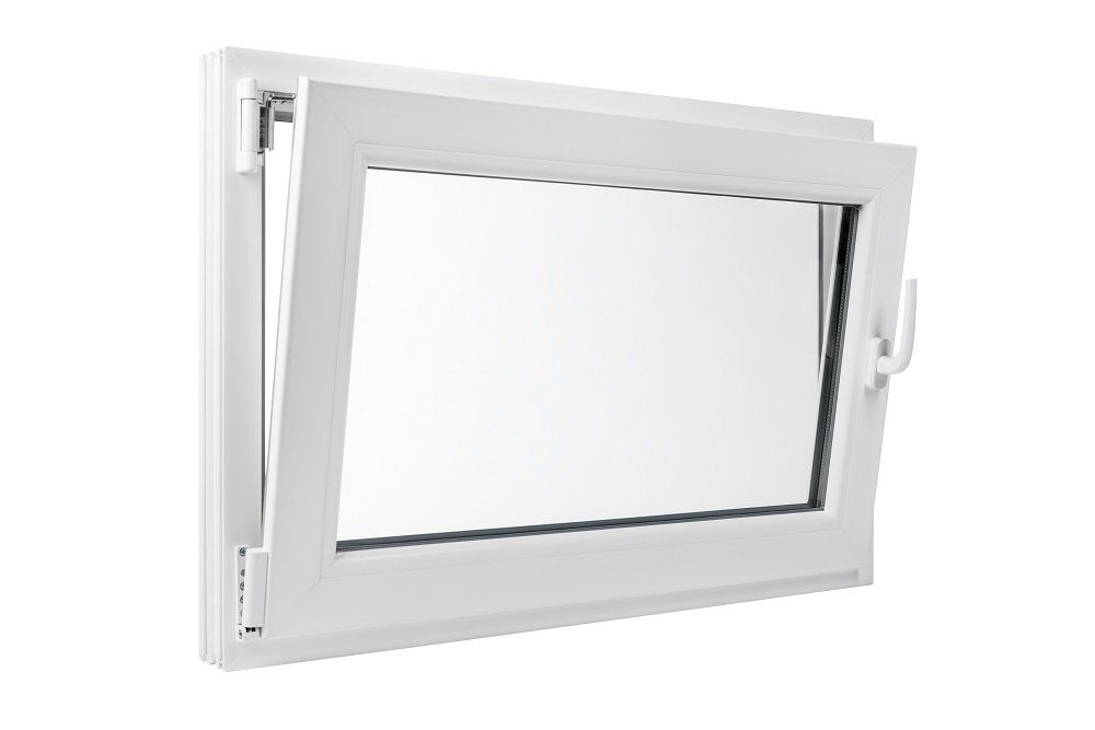 BRAVO Kunststofffenster Kunststoff Fenster Dreh/Kipp 90x60cm Anschlagrichtung Links mit Griff, (1 St)